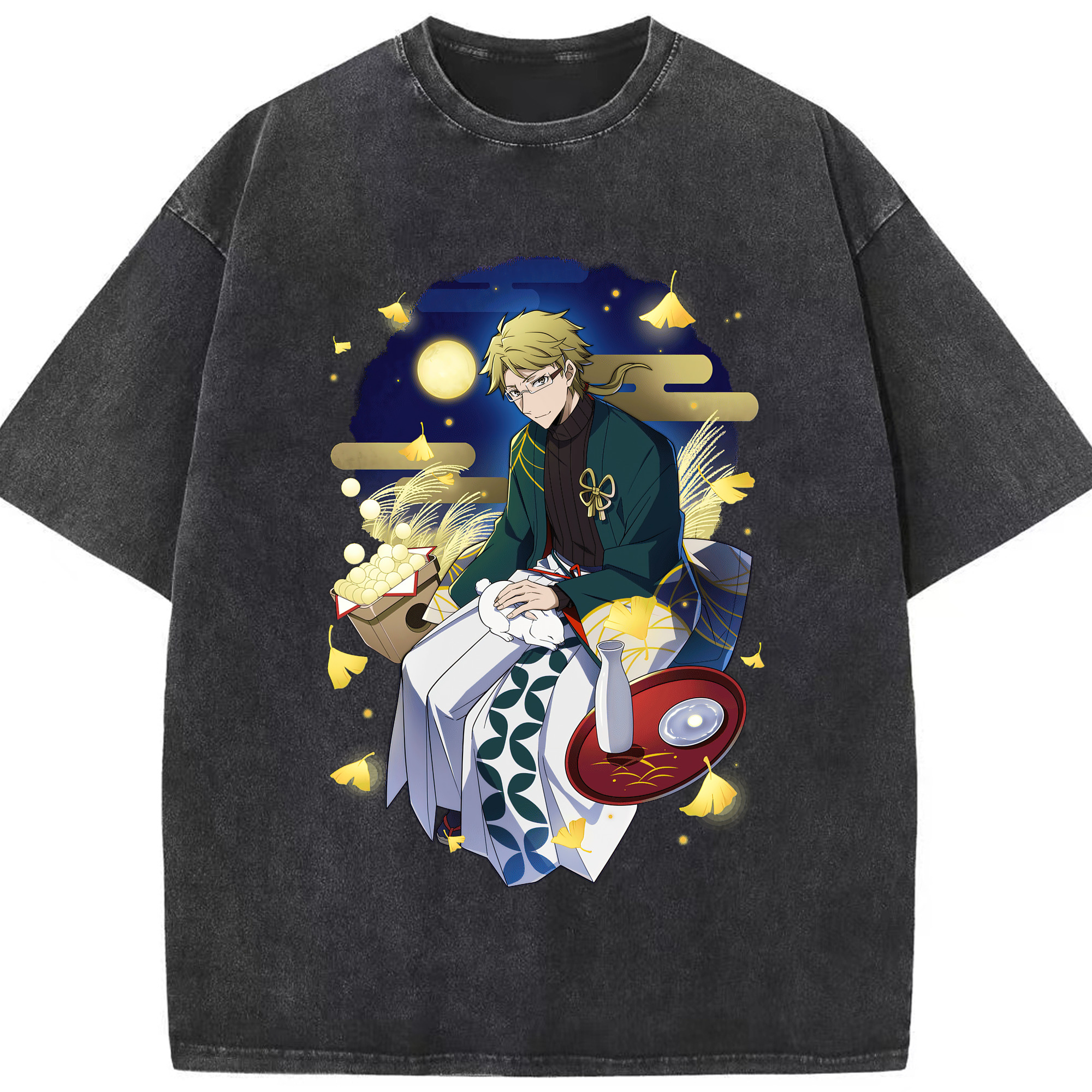 （画像用） 文豪ストレイドッグス Bungo Stray Dogs 綿100% ヴィンテージ風 半袖Tシャツ（フロントプリント）