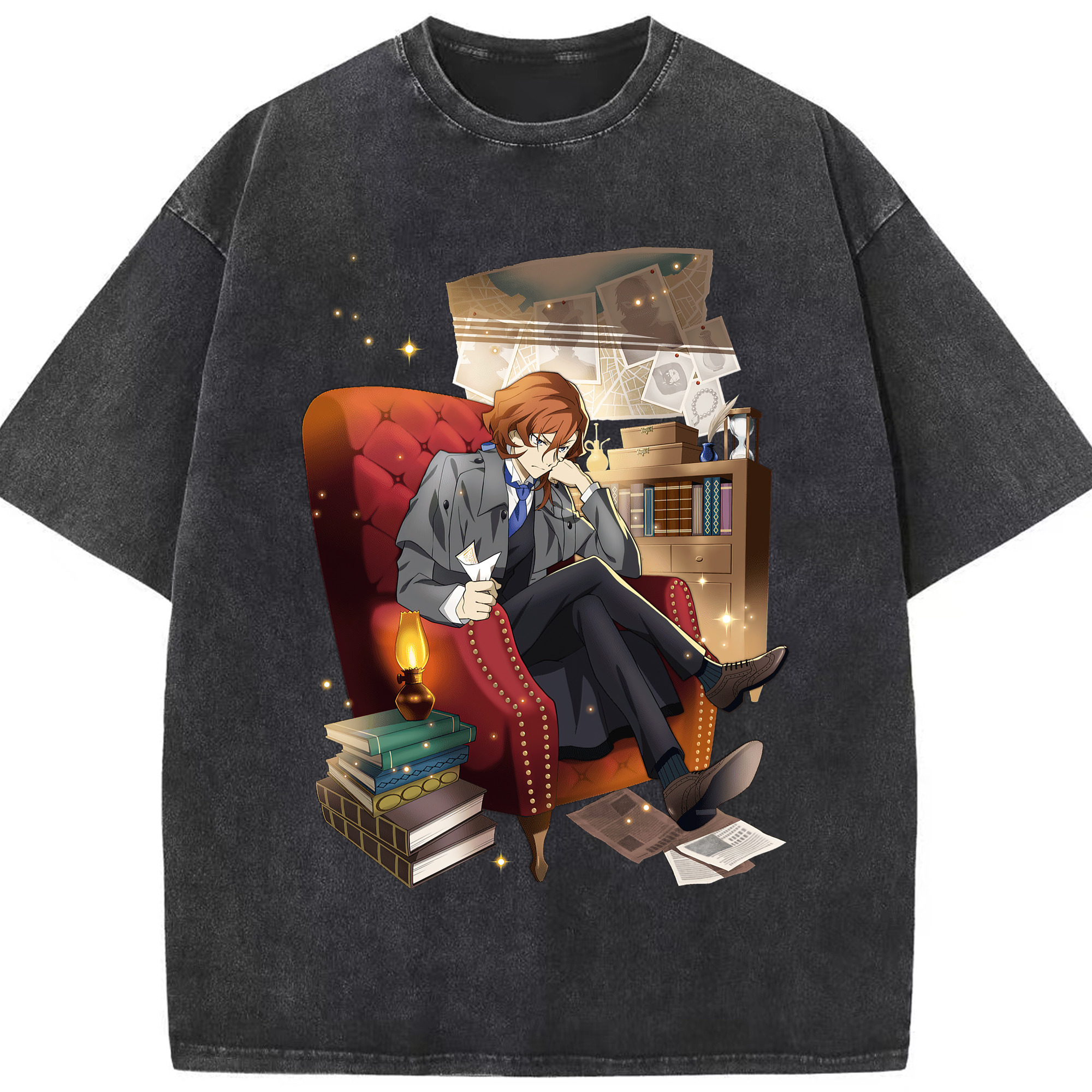 （画像用） 文豪ストレイドッグス Bungo Stray Dogs 綿100% ヴィンテージ風 半袖Tシャツ（フロントプリント）