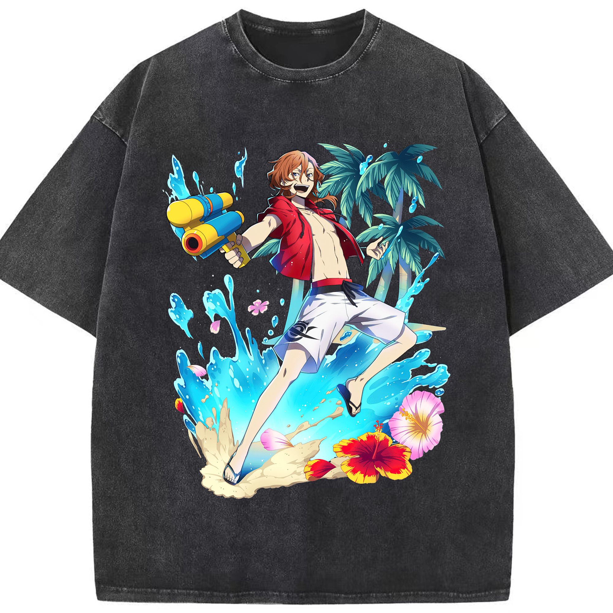 （画像用） 文豪ストレイドッグス Bungo Stray Dogs 綿100% ヴィンテージ風 半袖Tシャツ（フロントプリント）