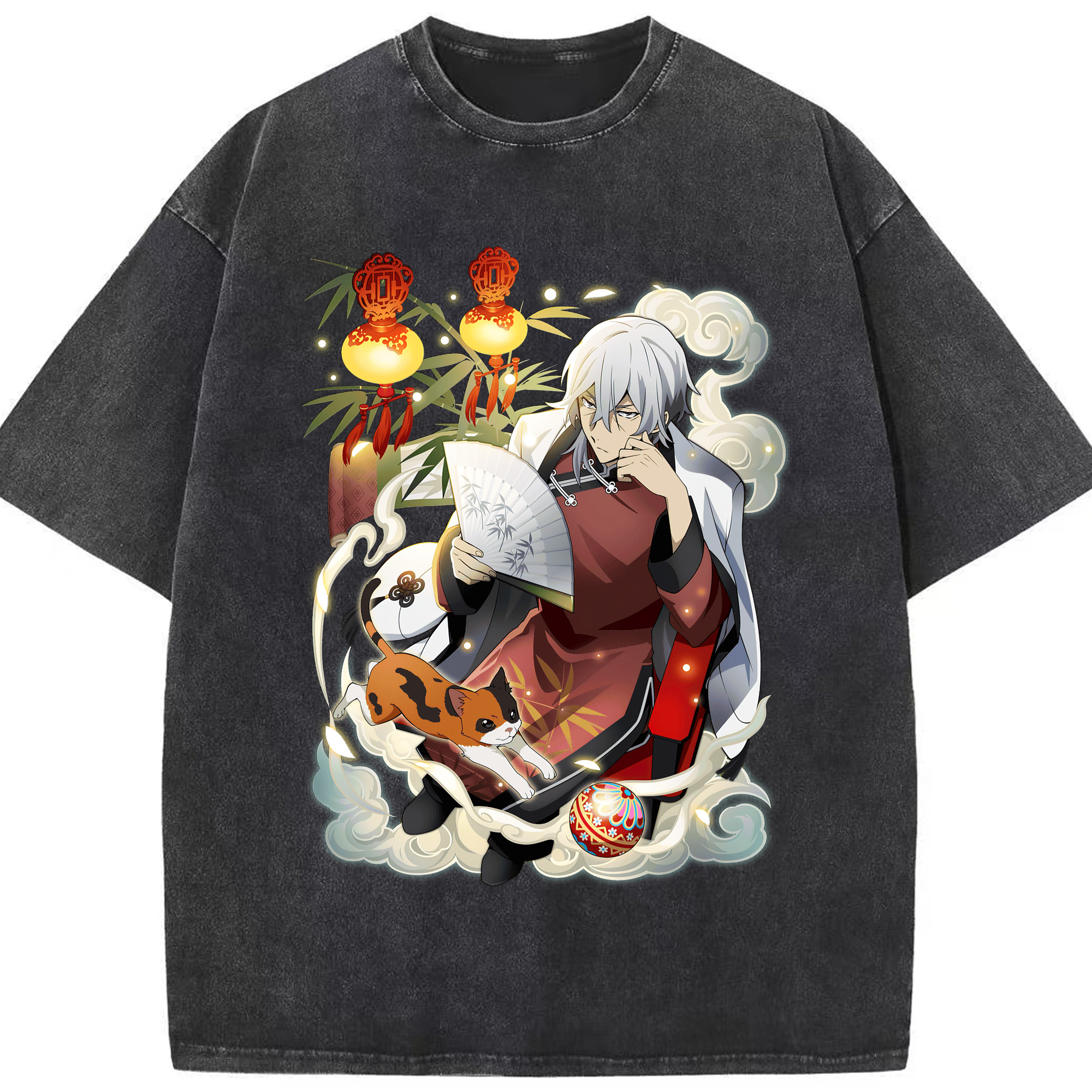 （画像用） 文豪ストレイドッグス Bungo Stray Dogs 綿100% ヴィンテージ風 半袖Tシャツ（フロントプリント）