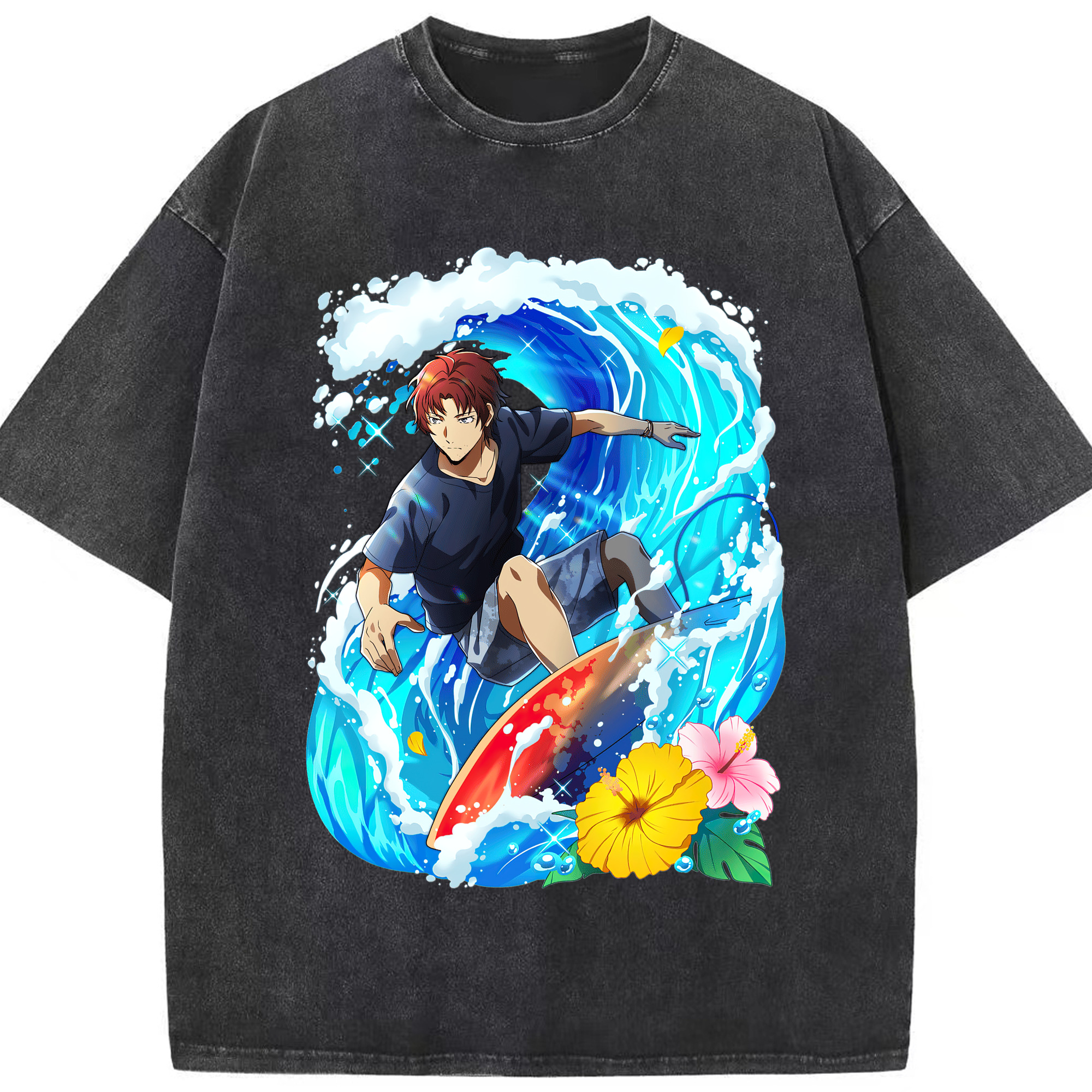 （画像用） 文豪ストレイドッグス Bungo Stray Dogs 綿100% ヴィンテージ風 半袖Tシャツ（フロントプリント）