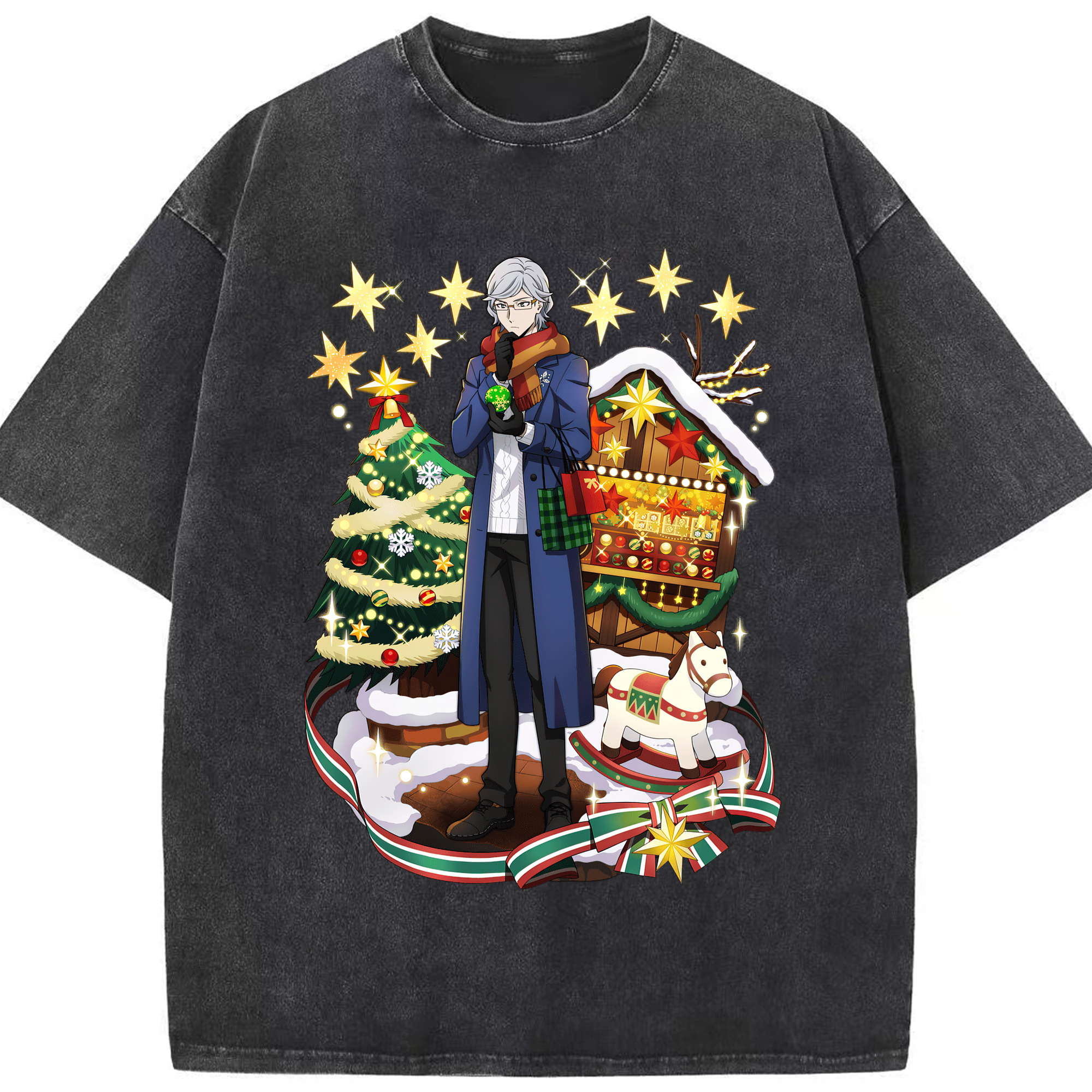 （画像用） 文豪ストレイドッグス Bungo Stray Dogs 綿100% ヴィンテージ風 半袖Tシャツ（フロントプリント）