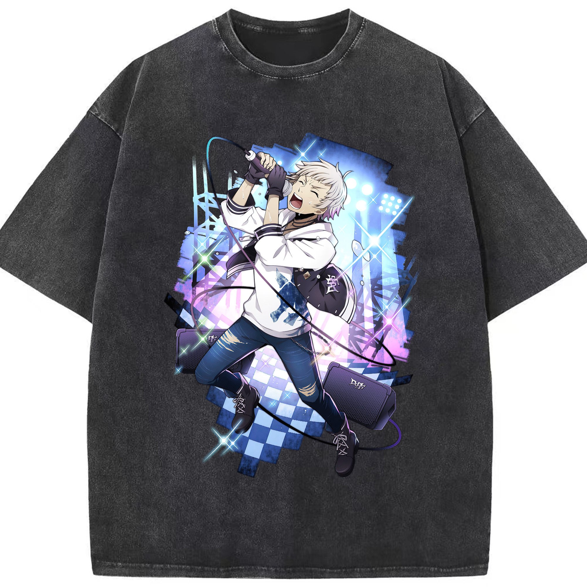 （画像用） 文豪ストレイドッグス Bungo Stray Dogs 綿100% ヴィンテージ風 半袖Tシャツ（フロントプリント）
