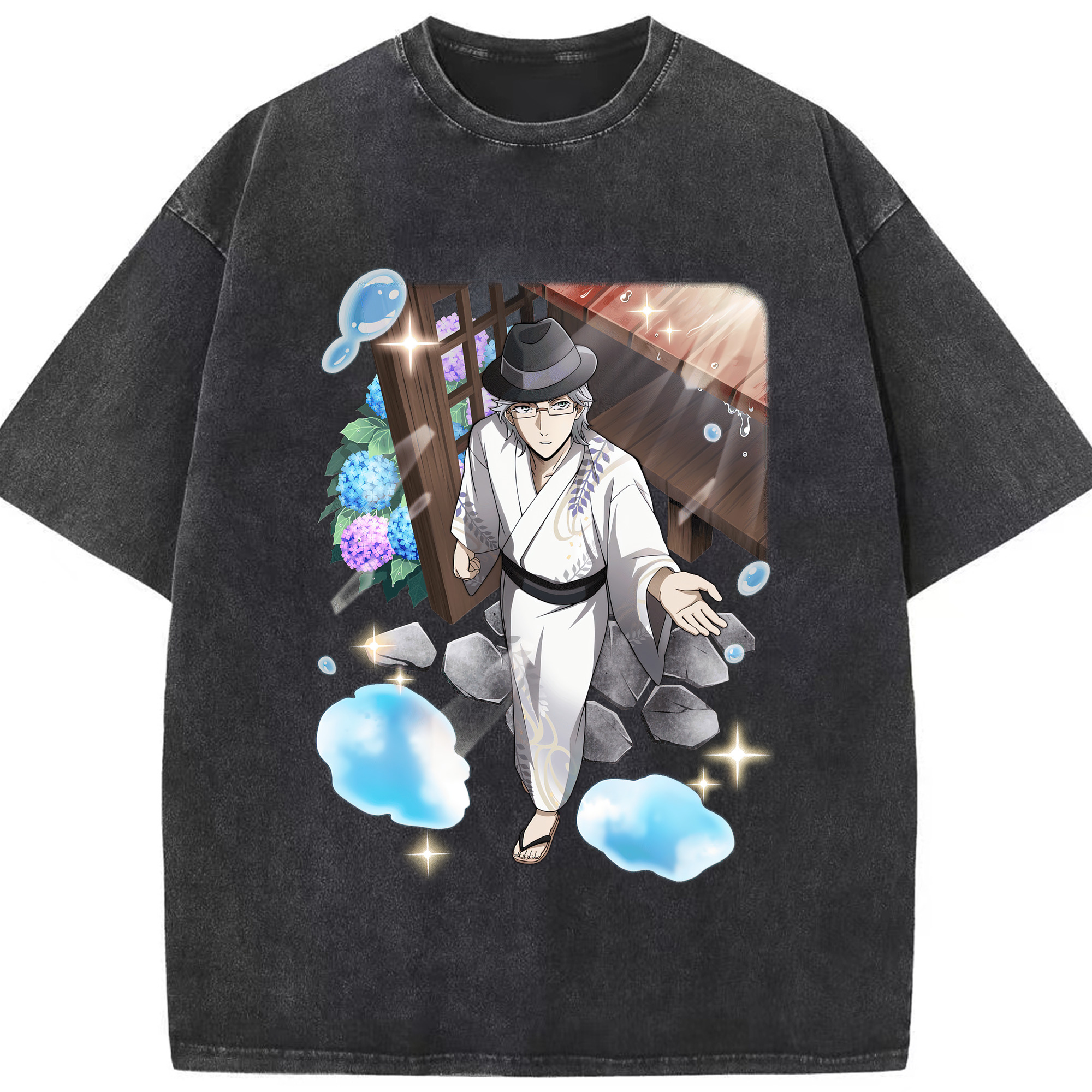 （画像用） 文豪ストレイドッグス Bungo Stray Dogs 綿100% ヴィンテージ風 半袖Tシャツ（フロントプリント）