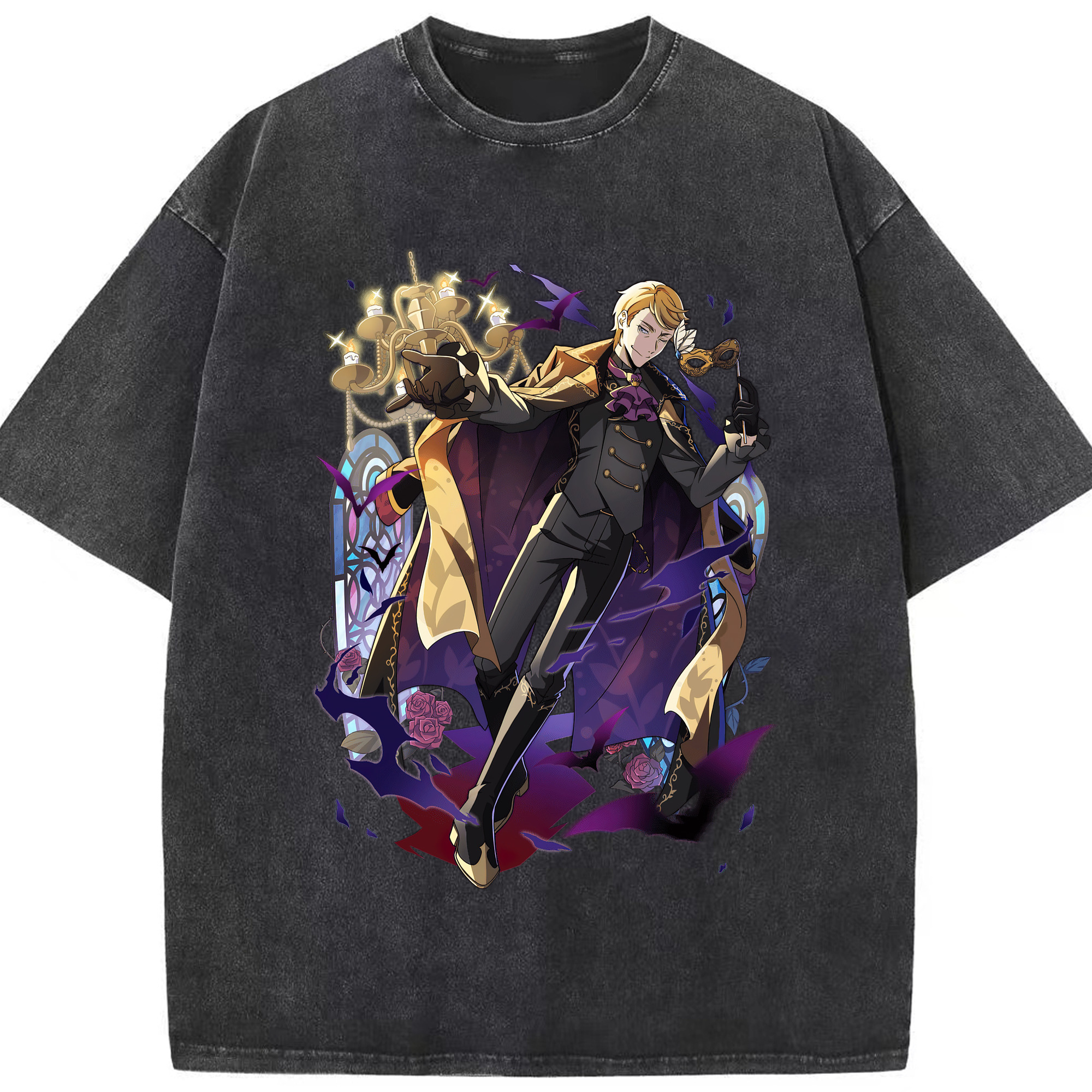 （画像用） 文豪ストレイドッグス Bungo Stray Dogs 綿100% ヴィンテージ風 半袖Tシャツ（フロントプリント）
