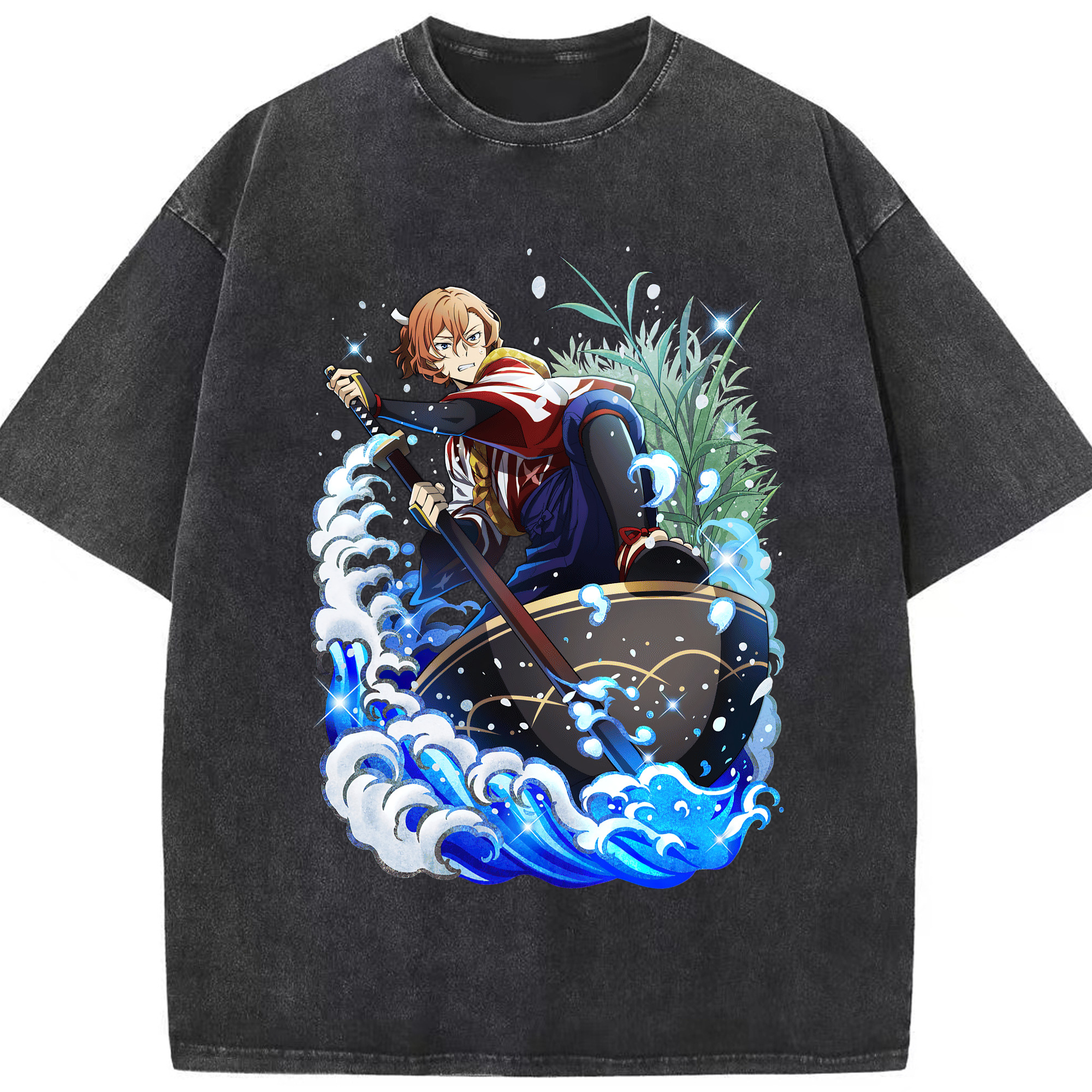 （画像用） 文豪ストレイドッグス Bungo Stray Dogs 綿100% ヴィンテージ風 半袖Tシャツ（フロントプリント）