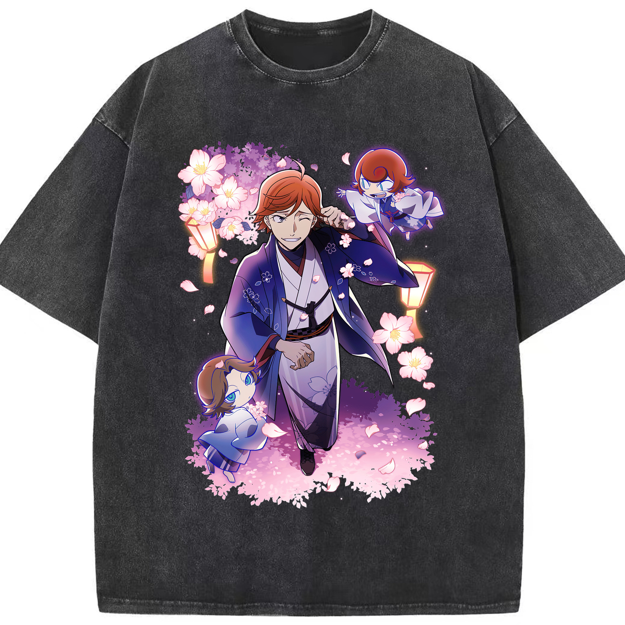 （画像用） 文豪ストレイドッグス Bungo Stray Dogs 綿100% ヴィンテージ風 半袖Tシャツ（フロントプリント）