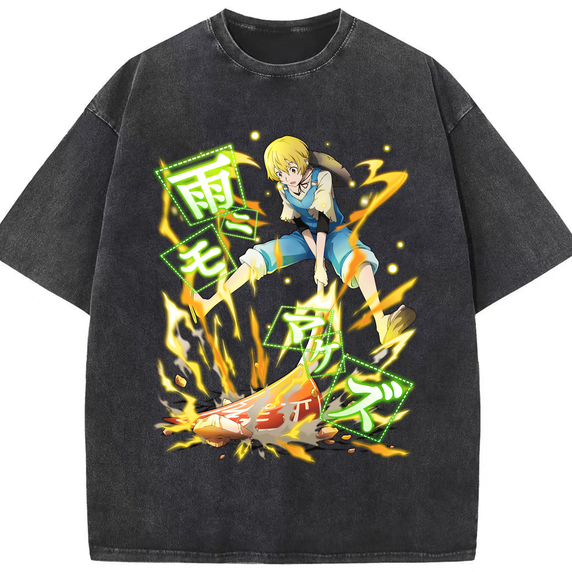 （画像用） 文豪ストレイドッグス Bungo Stray Dogs 綿100% ヴィンテージ風 半袖Tシャツ（フロントプリント）