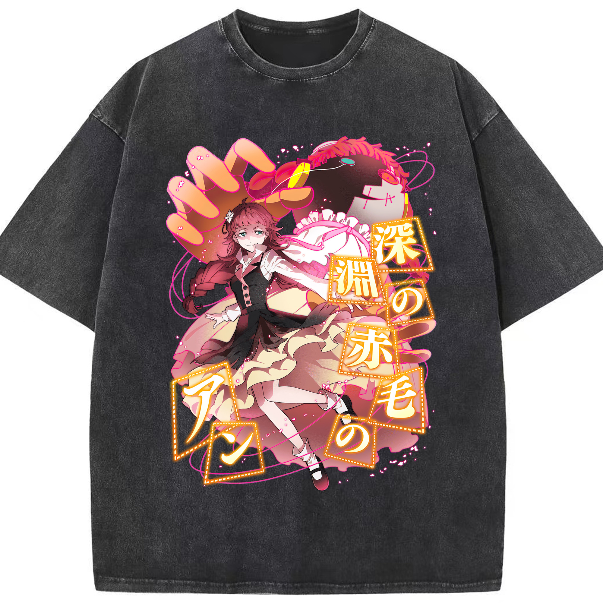 （画像用） 文豪ストレイドッグス Bungo Stray Dogs 綿100% ヴィンテージ風 半袖Tシャツ（フロントプリント）
