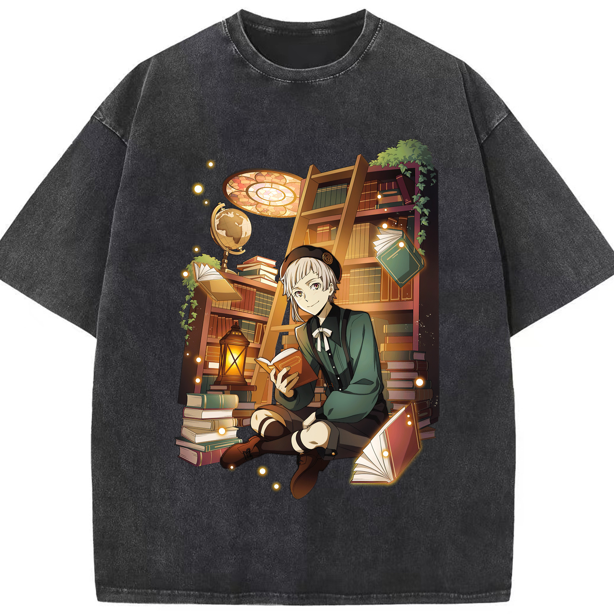 （画像用） 文豪ストレイドッグス Bungo Stray Dogs 綿100% ヴィンテージ風 半袖Tシャツ（フロントプリント）