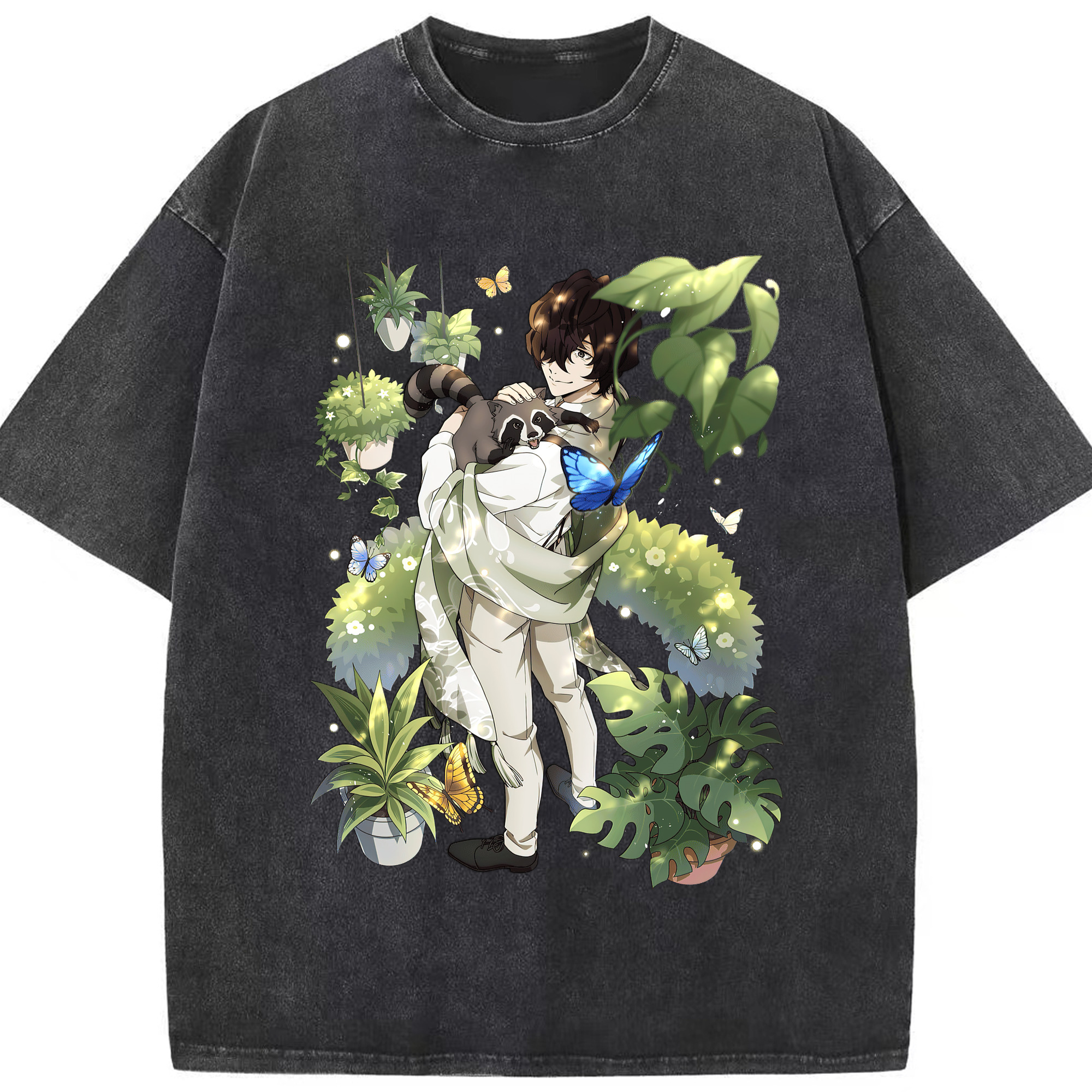 （画像用） 文豪ストレイドッグス Bungo Stray Dogs 綿100% ヴィンテージ風 半袖Tシャツ（フロントプリント）