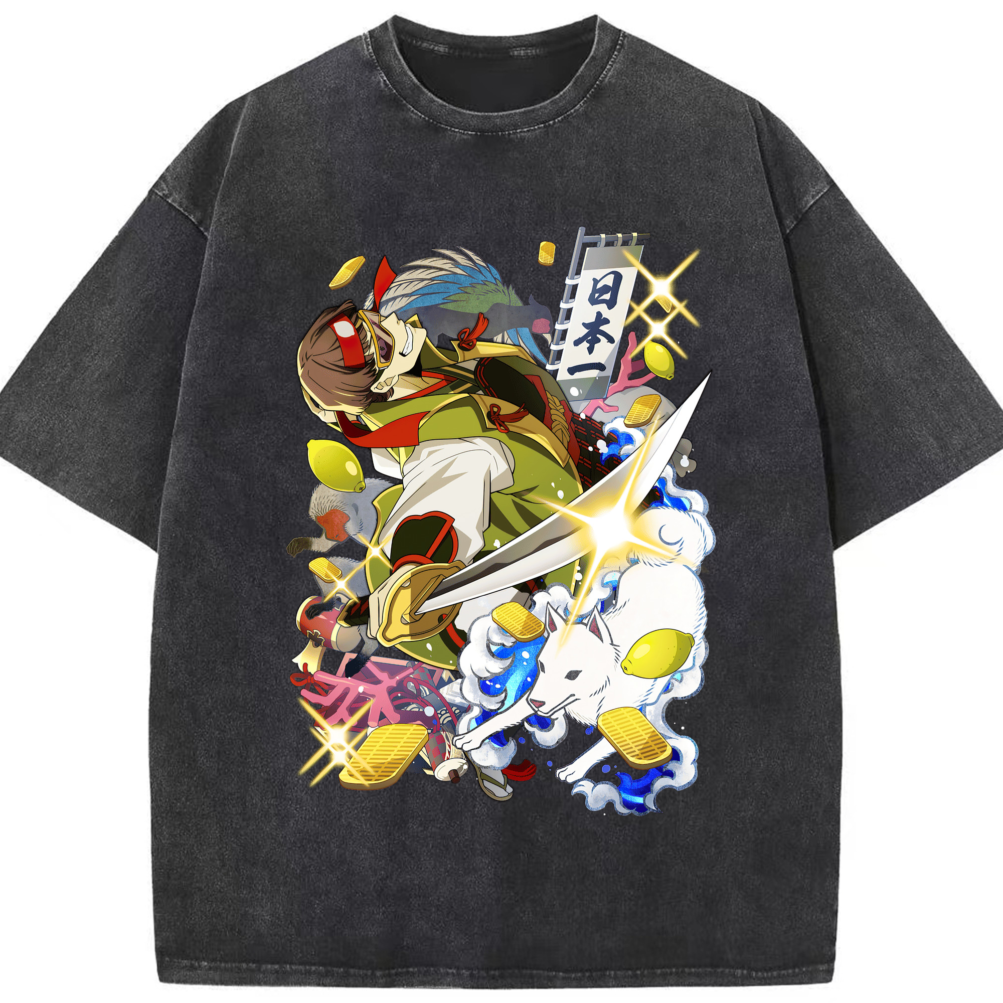 （画像用） 文豪ストレイドッグス Bungo Stray Dogs 綿100% ヴィンテージ風 半袖Tシャツ（フロントプリント）