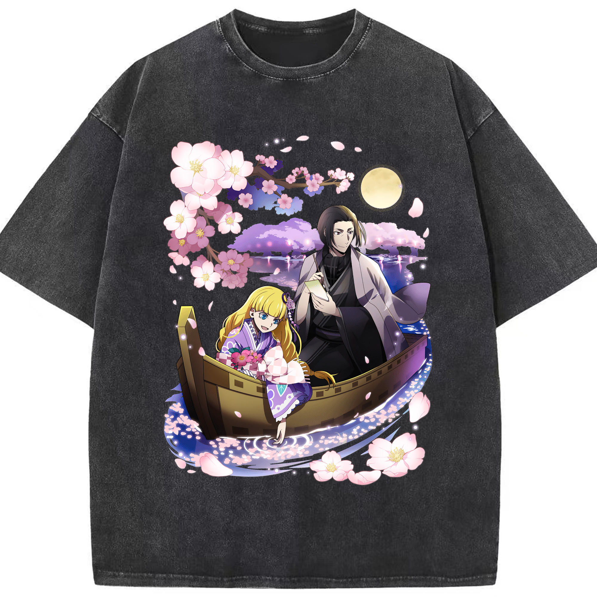 （画像用） 文豪ストレイドッグス Bungo Stray Dogs 綿100% ヴィンテージ風 半袖Tシャツ（フロントプリント）