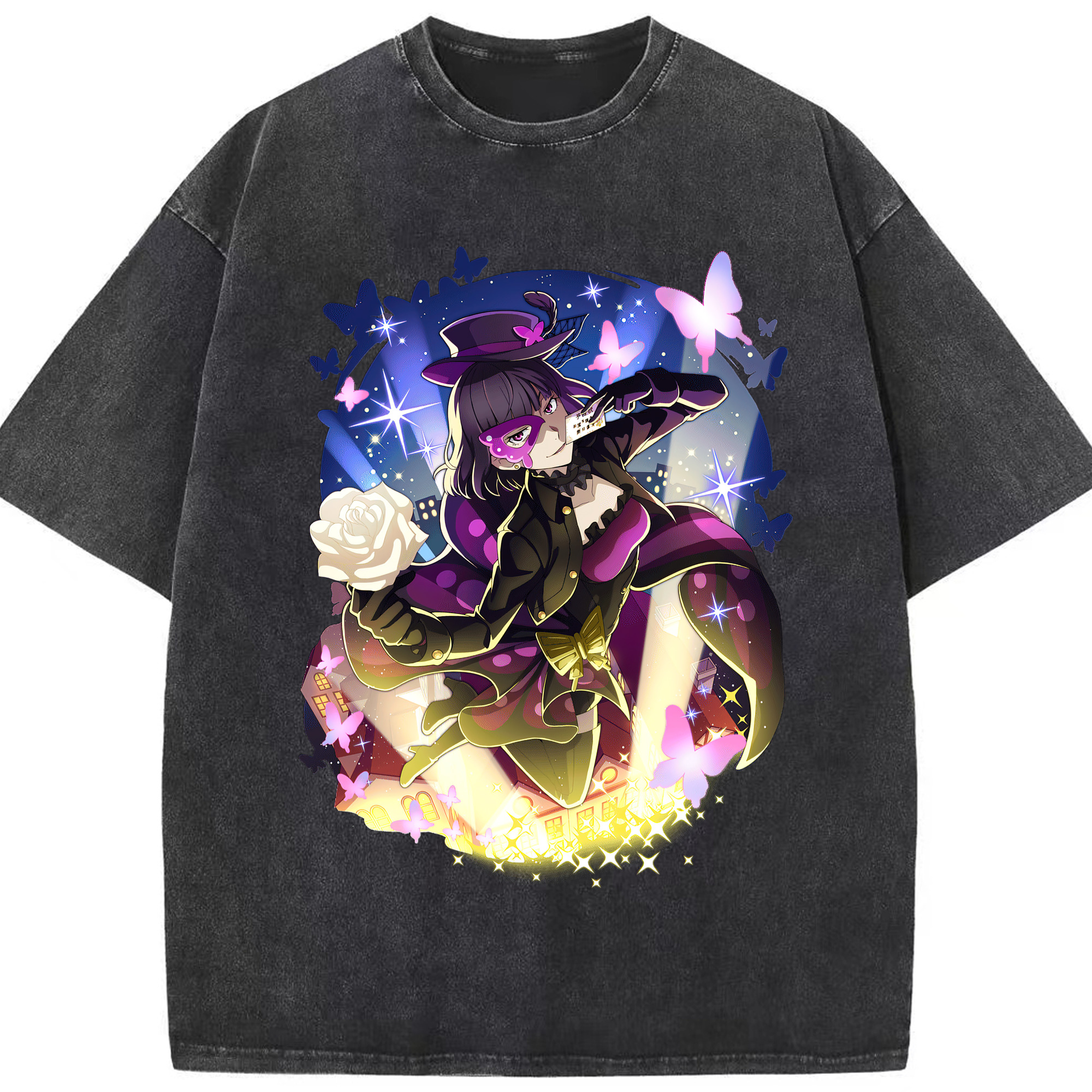 （画像用） 文豪ストレイドッグス Bungo Stray Dogs 綿100% ヴィンテージ風 半袖Tシャツ（フロントプリント）
