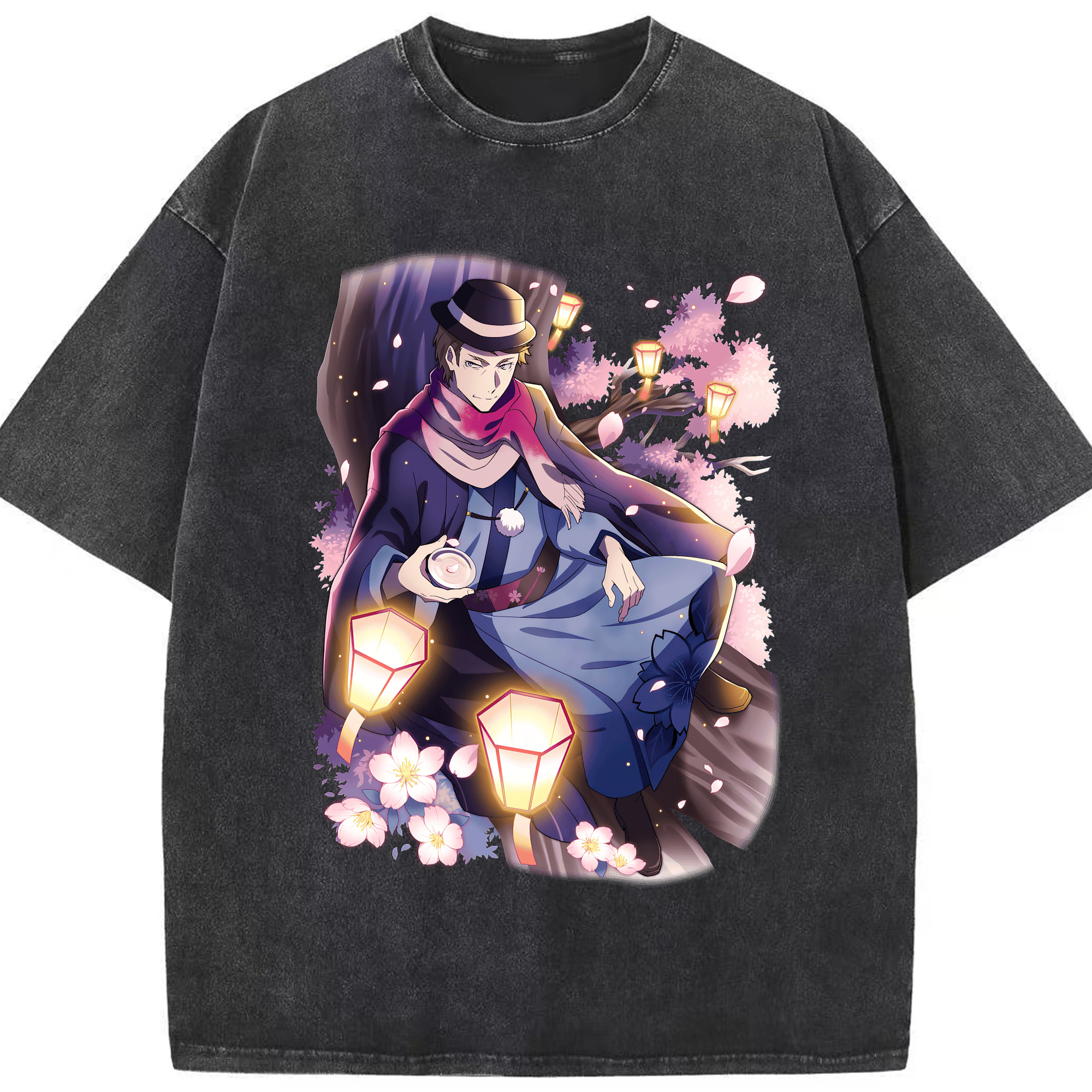 （画像用） 文豪ストレイドッグス Bungo Stray Dogs 綿100% ヴィンテージ風 半袖Tシャツ（フロントプリント）