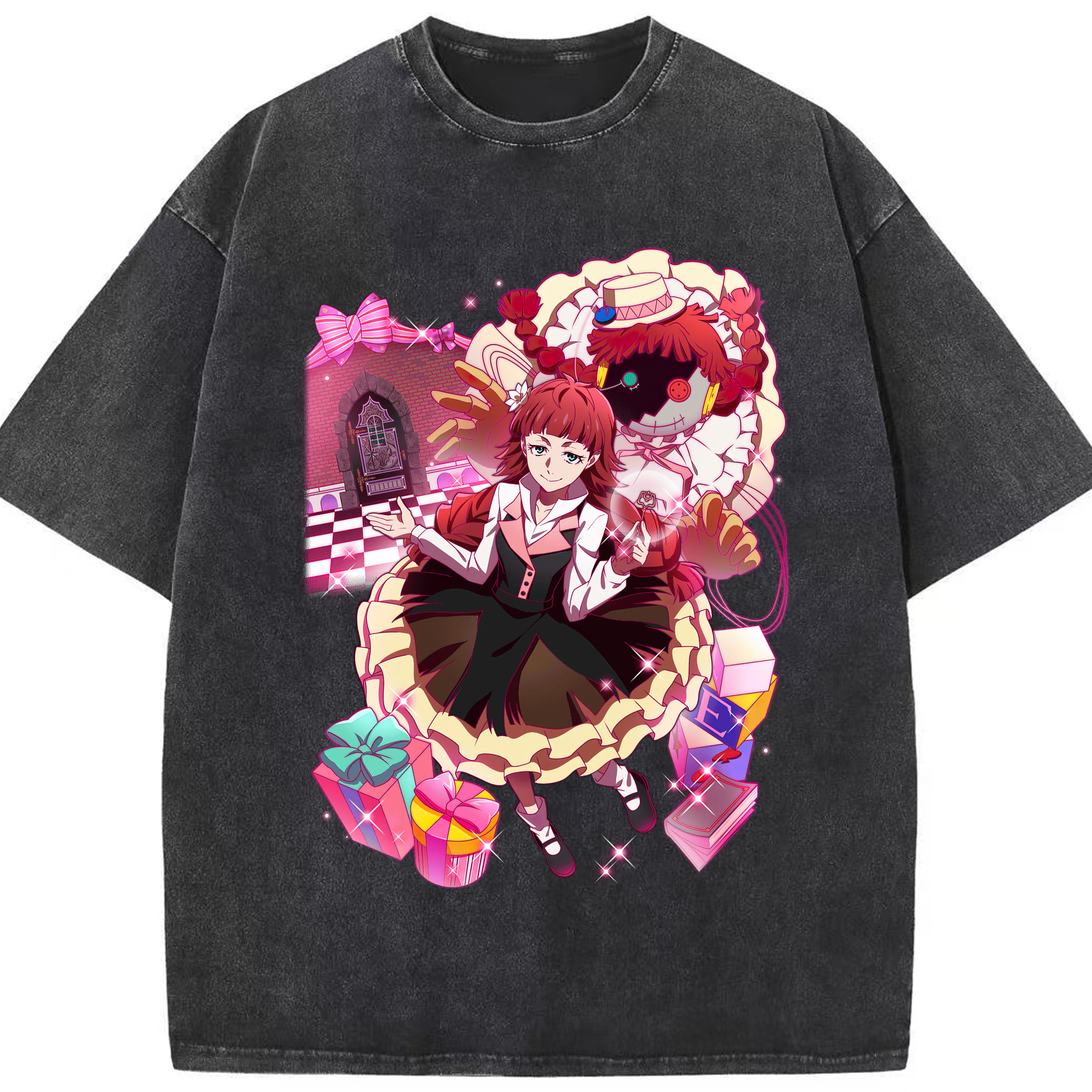 （画像用） 文豪ストレイドッグス Bungo Stray Dogs 綿100% ヴィンテージ風 半袖Tシャツ（フロントプリント）