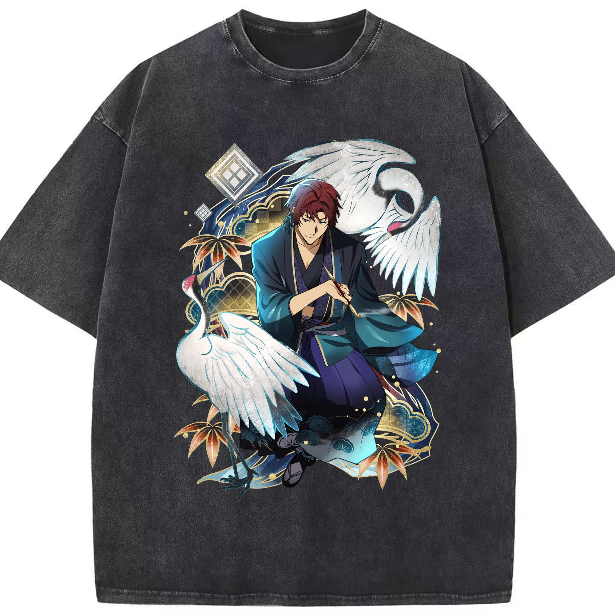 （画像用） 文豪ストレイドッグス Bungo Stray Dogs 綿100% ヴィンテージ風 半袖Tシャツ（フロントプリント）