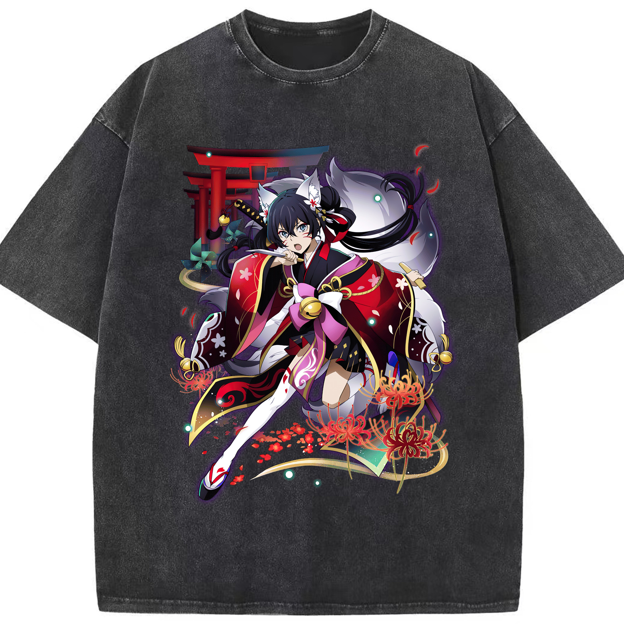 （画像用） 文豪ストレイドッグス Bungo Stray Dogs 綿100% ヴィンテージ風 半袖Tシャツ（フロントプリント）