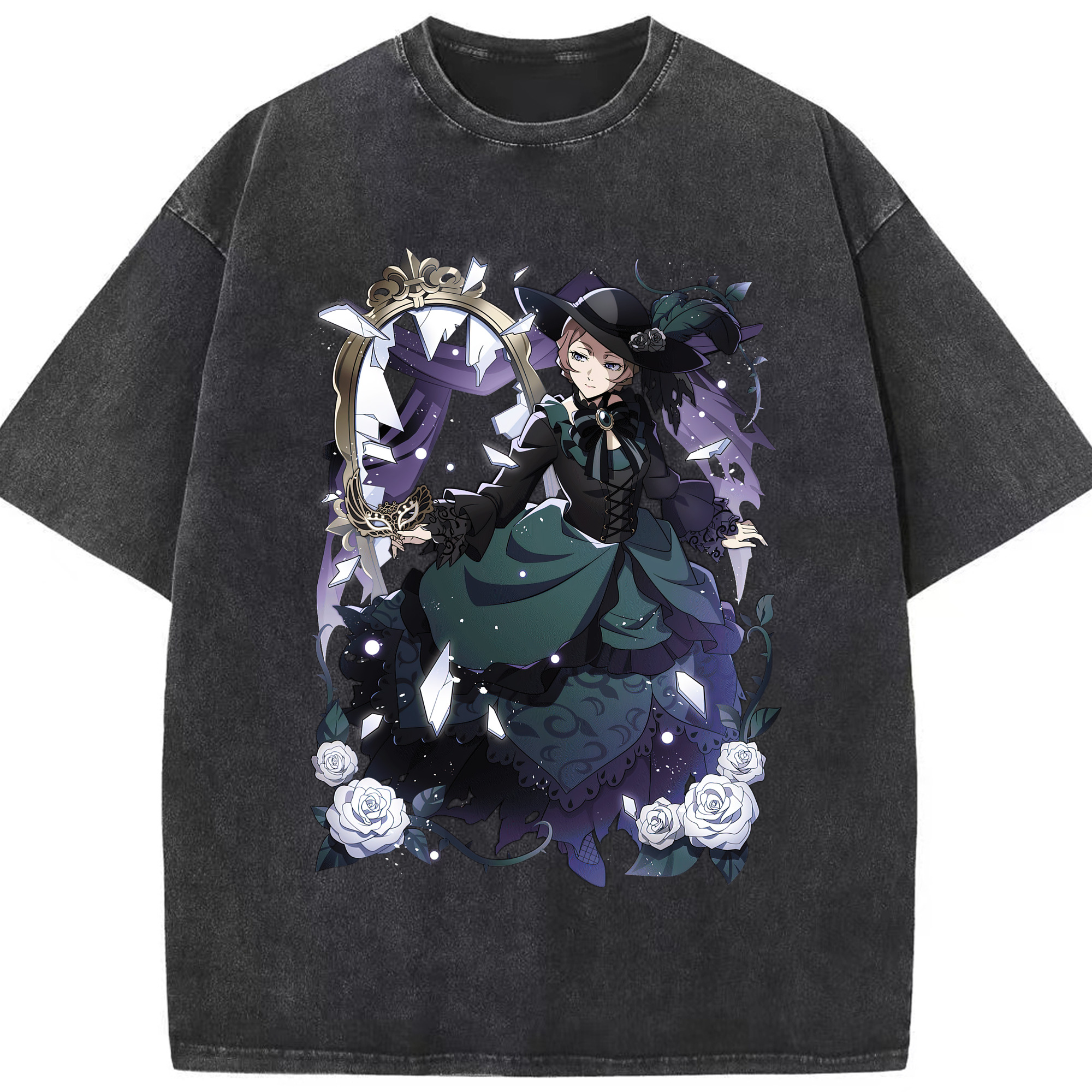 （画像用） 文豪ストレイドッグス Bungo Stray Dogs 綿100% ヴィンテージ風 半袖Tシャツ（フロントプリント）