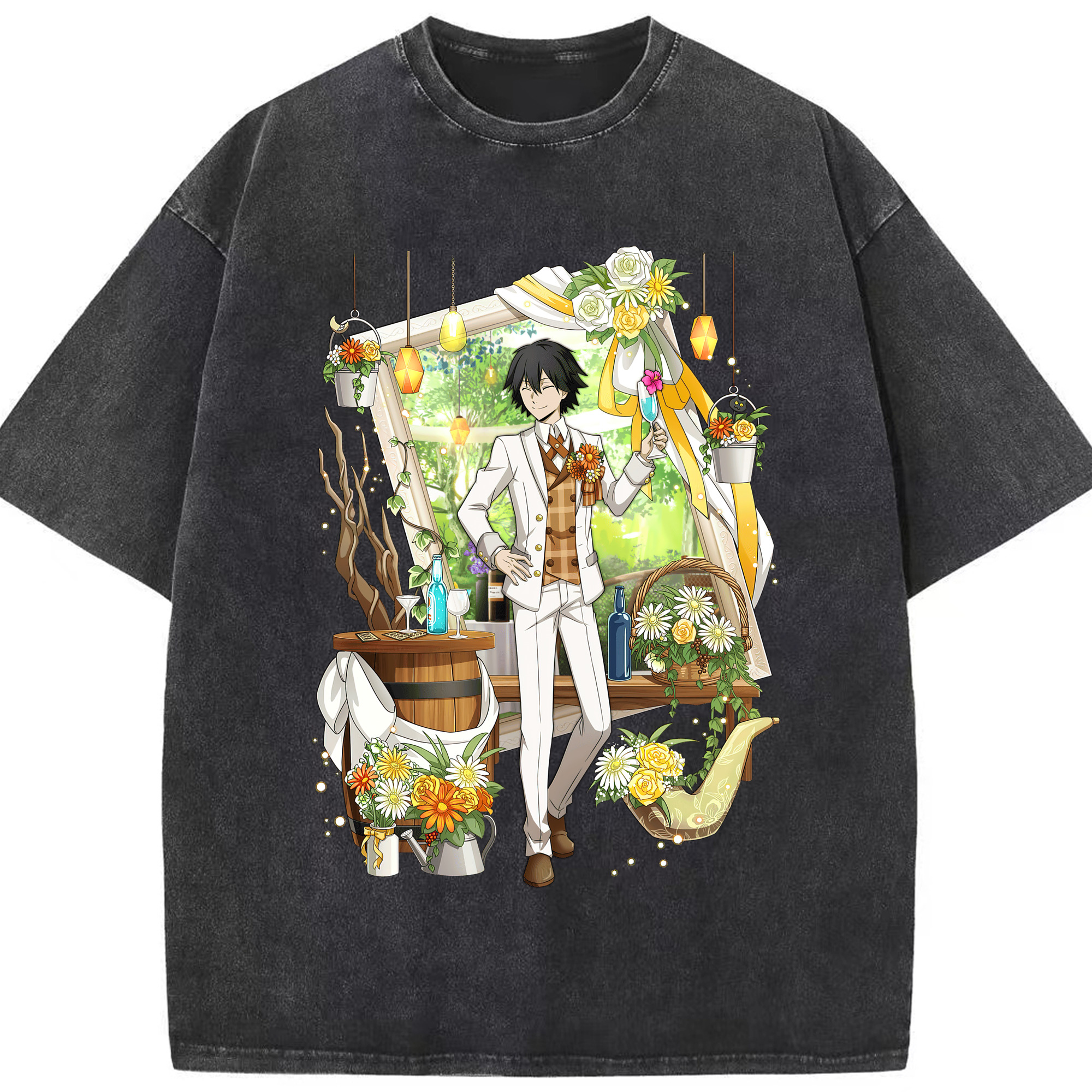 （画像用） 文豪ストレイドッグス Bungo Stray Dogs 綿100% ヴィンテージ風 半袖Tシャツ（フロントプリント）
