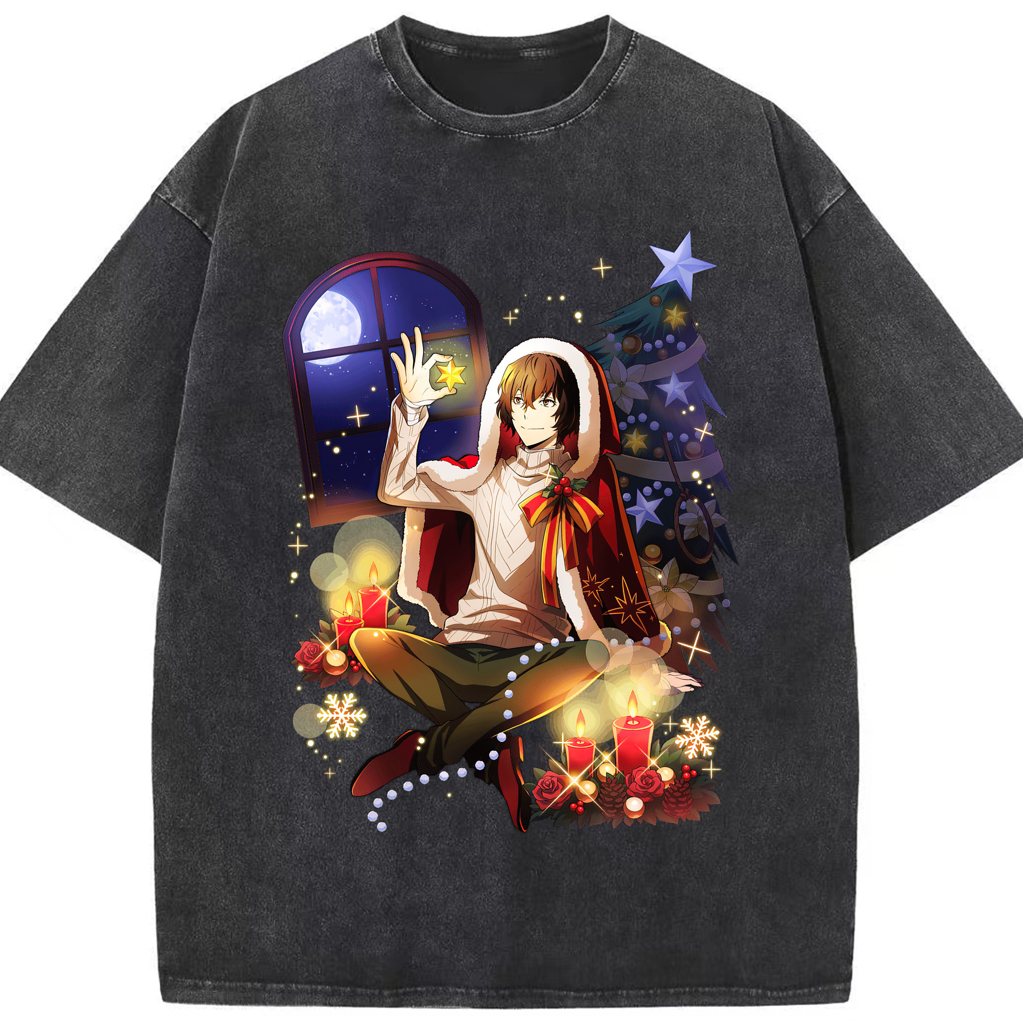 （画像用） 文豪ストレイドッグス Bungo Stray Dogs 綿100% ヴィンテージ風 半袖Tシャツ（フロントプリント）