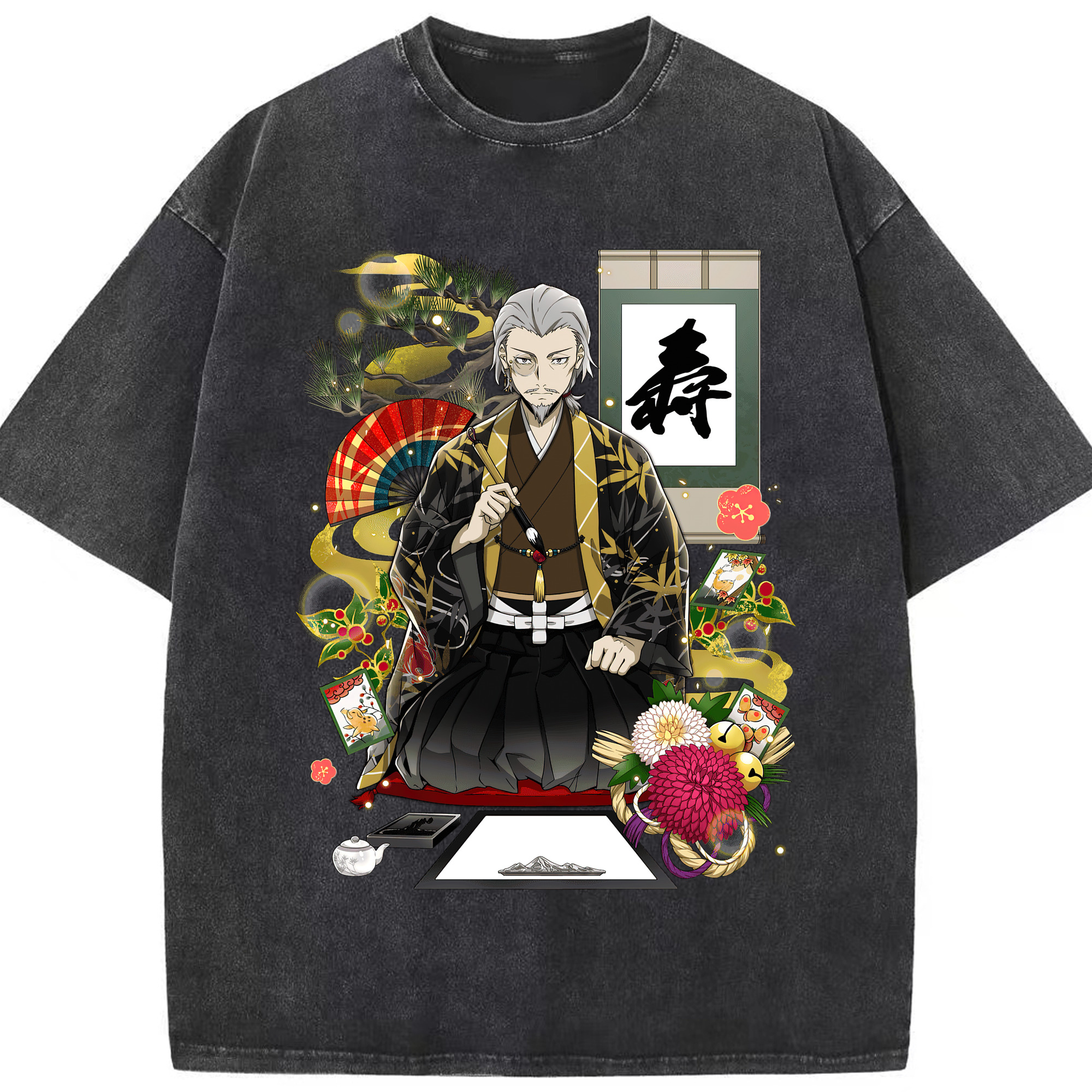（画像用） 文豪ストレイドッグス Bungo Stray Dogs 綿100% ヴィンテージ風 半袖Tシャツ（フロントプリント）