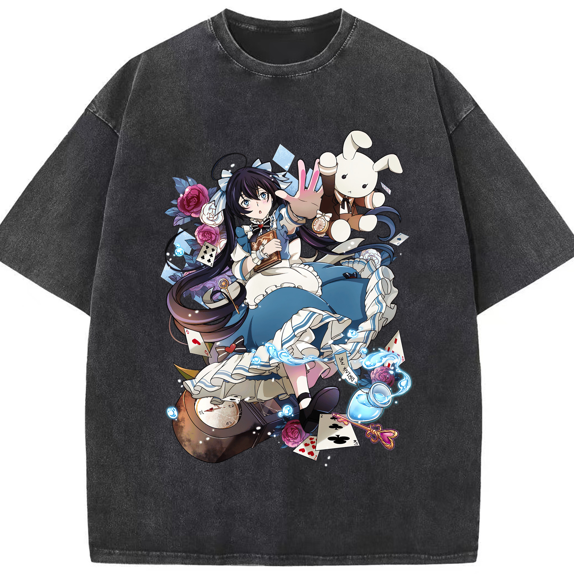 （画像用） 文豪ストレイドッグス Bungo Stray Dogs 綿100% ヴィンテージ風 半袖Tシャツ（フロントプリント）