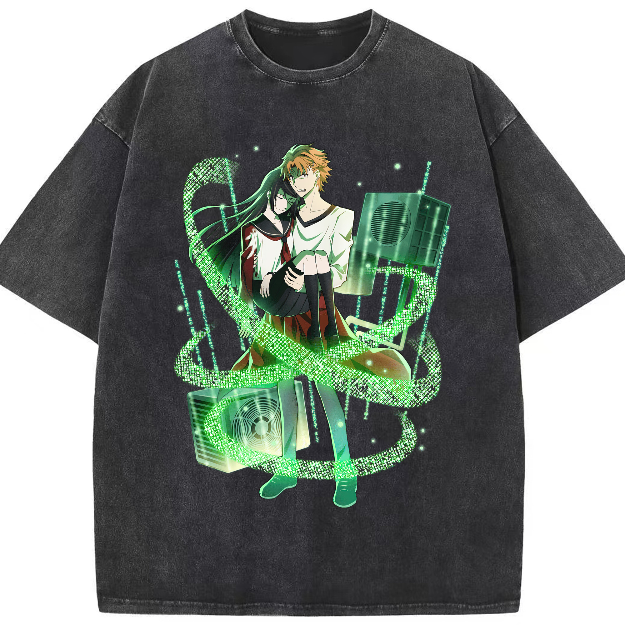 （画像用） 文豪ストレイドッグス Bungo Stray Dogs 綿100% ヴィンテージ風 半袖Tシャツ（フロントプリント）