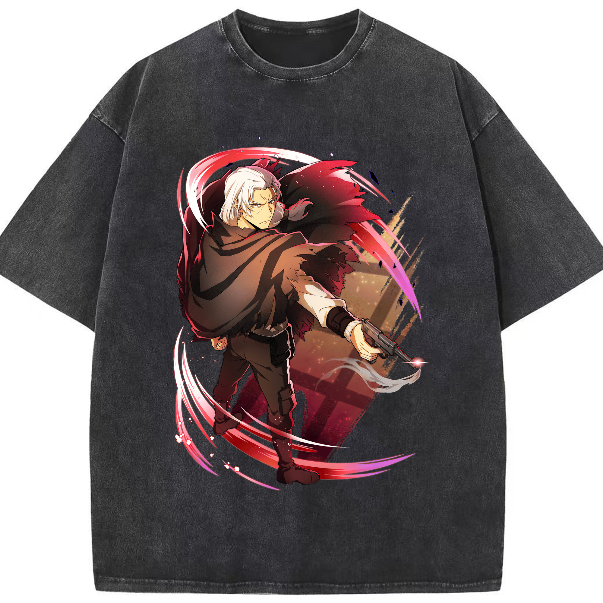 （画像用） 文豪ストレイドッグス Bungo Stray Dogs 綿100% ヴィンテージ風 半袖Tシャツ（フロントプリント）