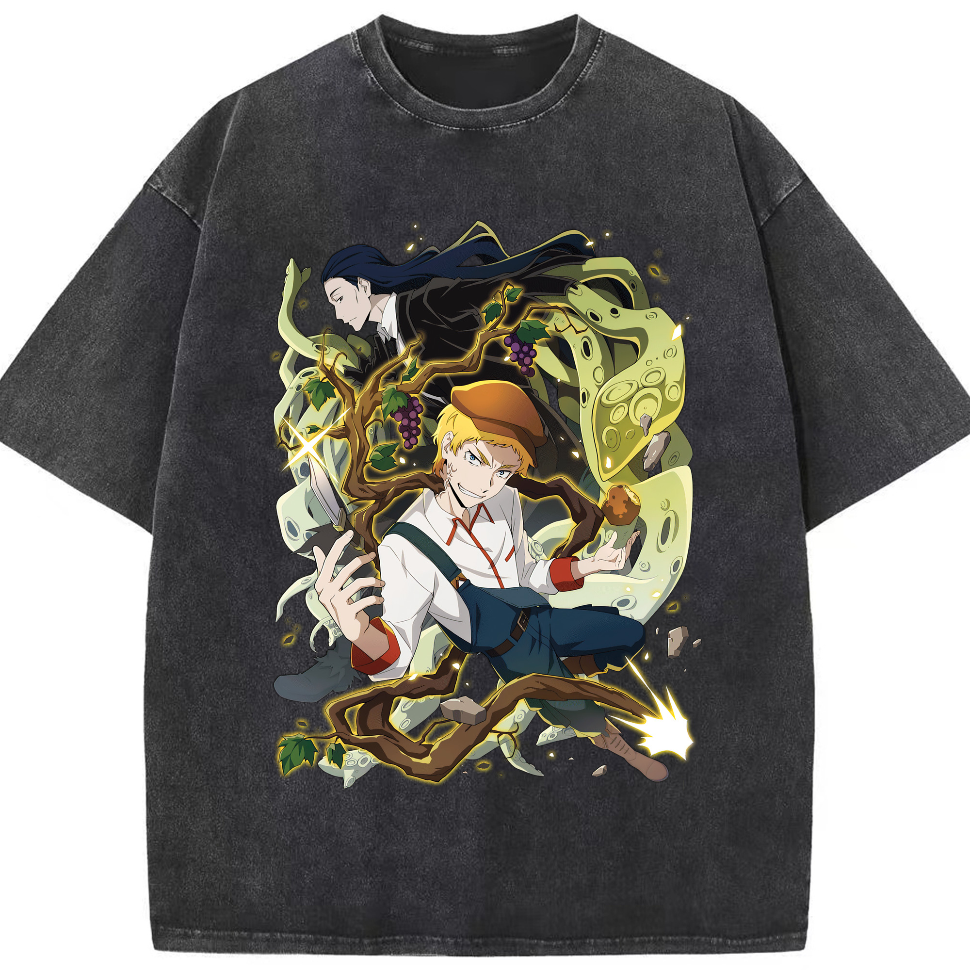 （画像用） 文豪ストレイドッグス Bungo Stray Dogs 綿100% ヴィンテージ風 半袖Tシャツ（フロントプリント）