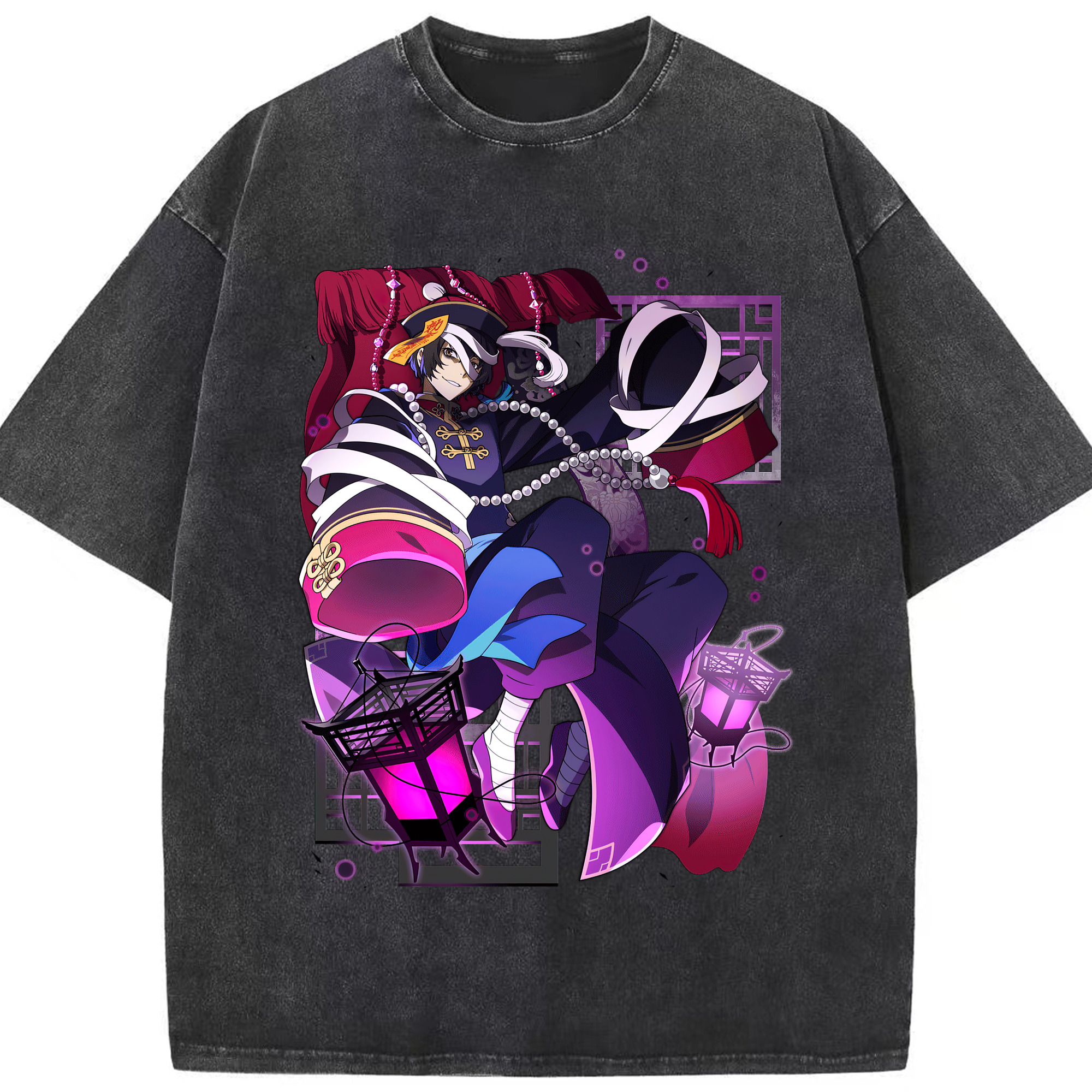 （画像用） 文豪ストレイドッグス Bungo Stray Dogs 綿100% ヴィンテージ風 半袖Tシャツ（フロントプリント）