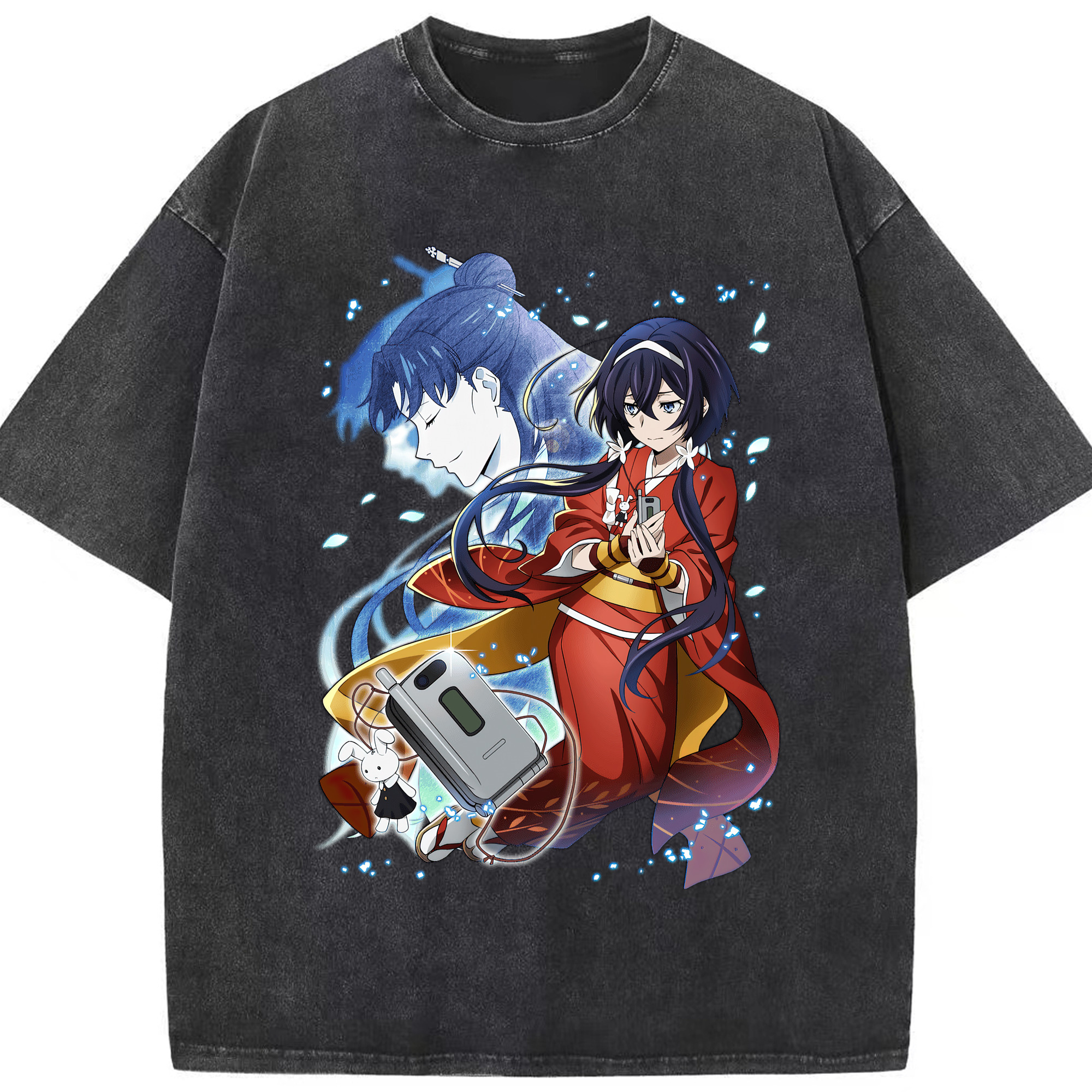 （画像用） 文豪ストレイドッグス Bungo Stray Dogs 綿100% ヴィンテージ風 半袖Tシャツ（フロントプリント）
