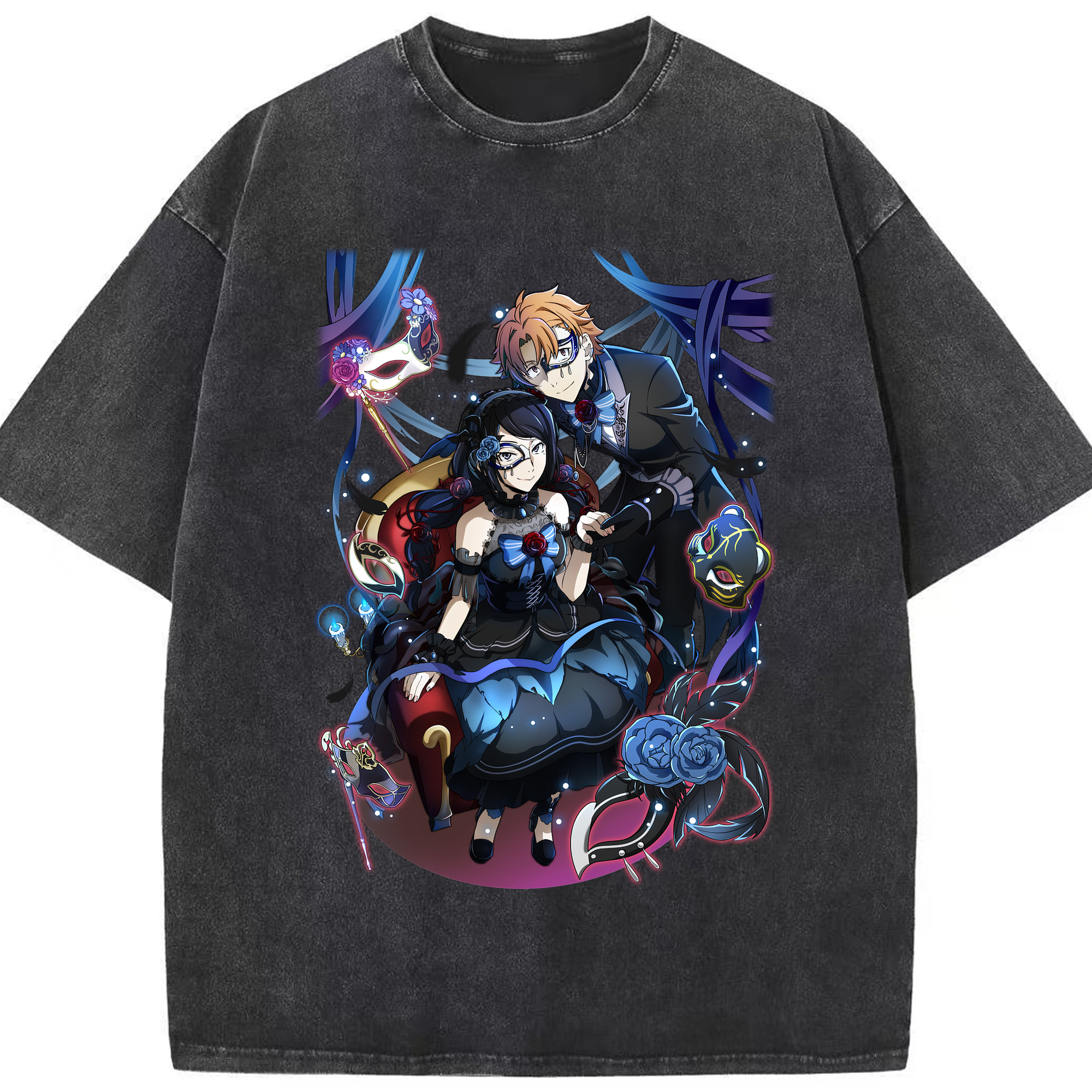 （画像用） 文豪ストレイドッグス Bungo Stray Dogs 綿100% ヴィンテージ風 半袖Tシャツ（フロントプリント）