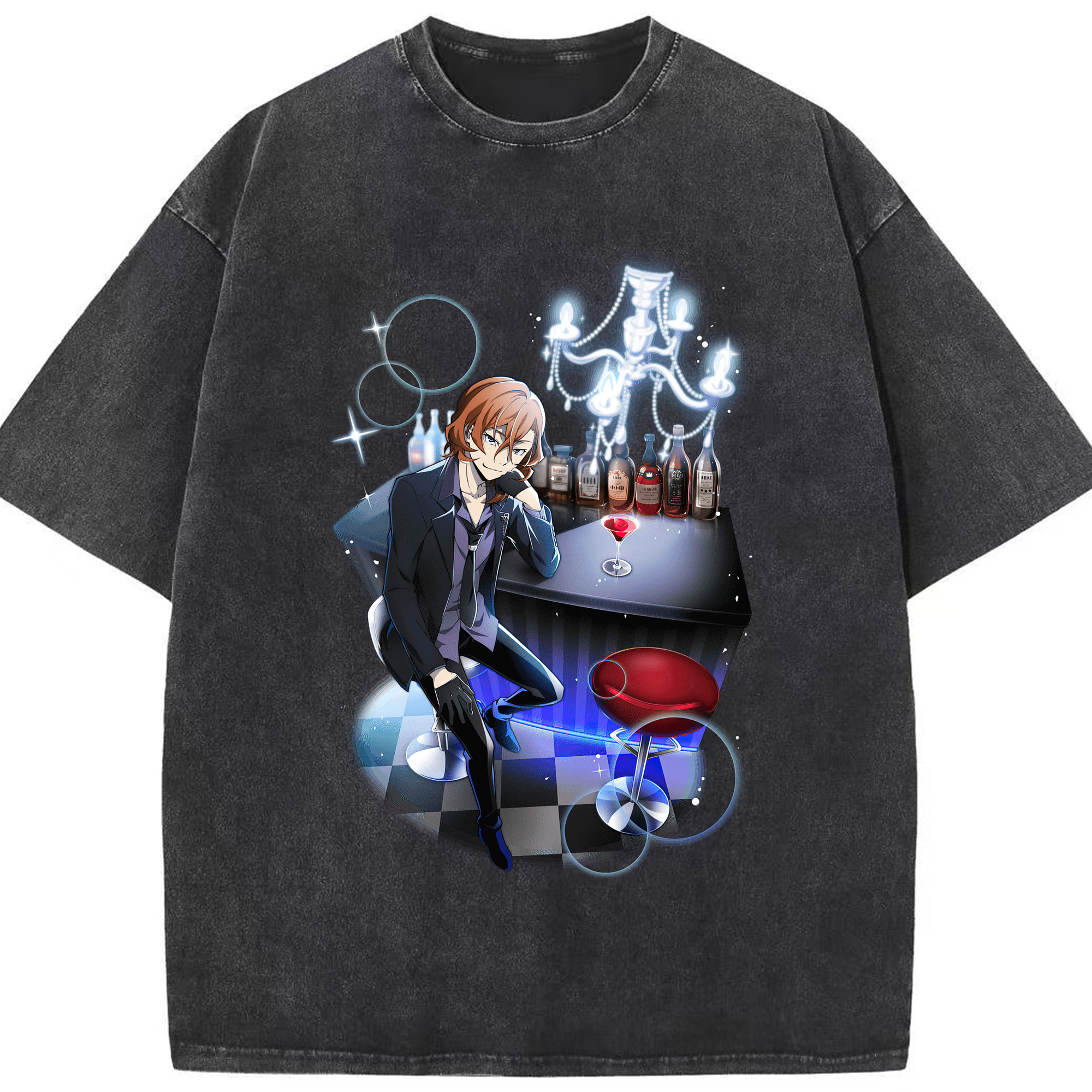 （画像用） 文豪ストレイドッグス Bungo Stray Dogs 綿100% ヴィンテージ風 半袖Tシャツ（フロントプリント）