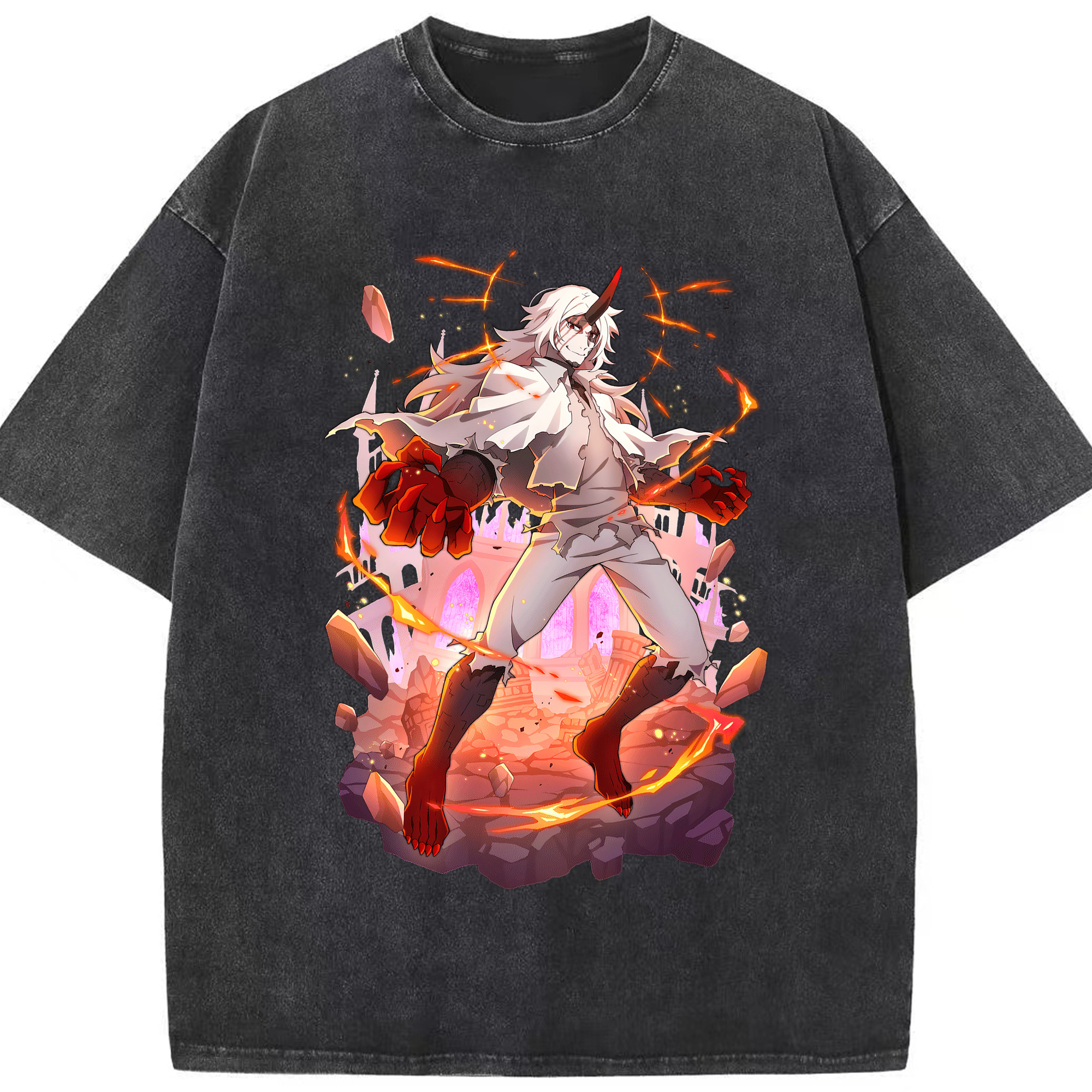（画像用） 文豪ストレイドッグス Bungo Stray Dogs 綿100% ヴィンテージ風 半袖Tシャツ（フロントプリント）