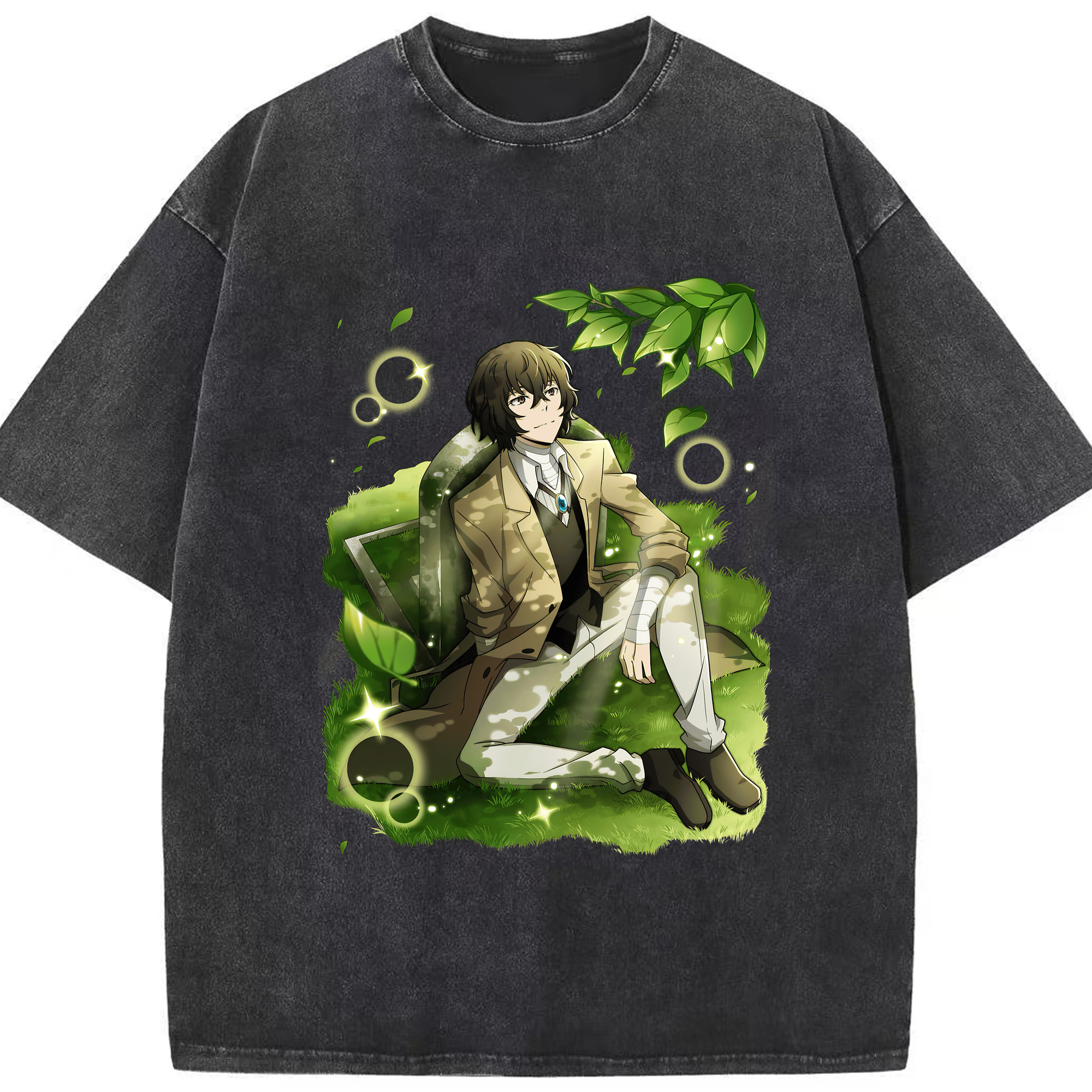 （画像用） 文豪ストレイドッグス Bungo Stray Dogs 綿100% ヴィンテージ風 半袖Tシャツ（フロントプリント）