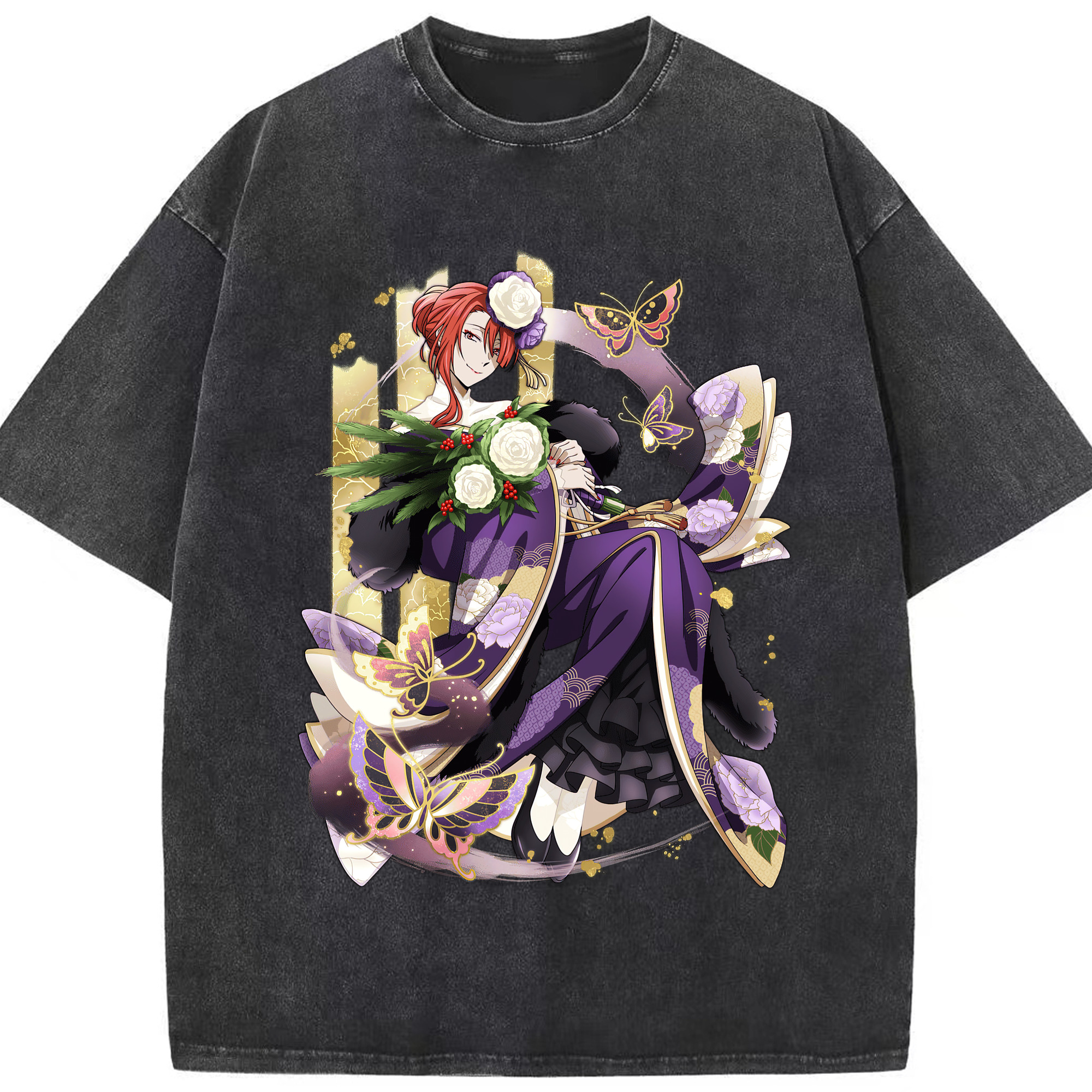 （画像用） 文豪ストレイドッグス Bungo Stray Dogs 綿100% ヴィンテージ風 半袖Tシャツ（フロントプリント）