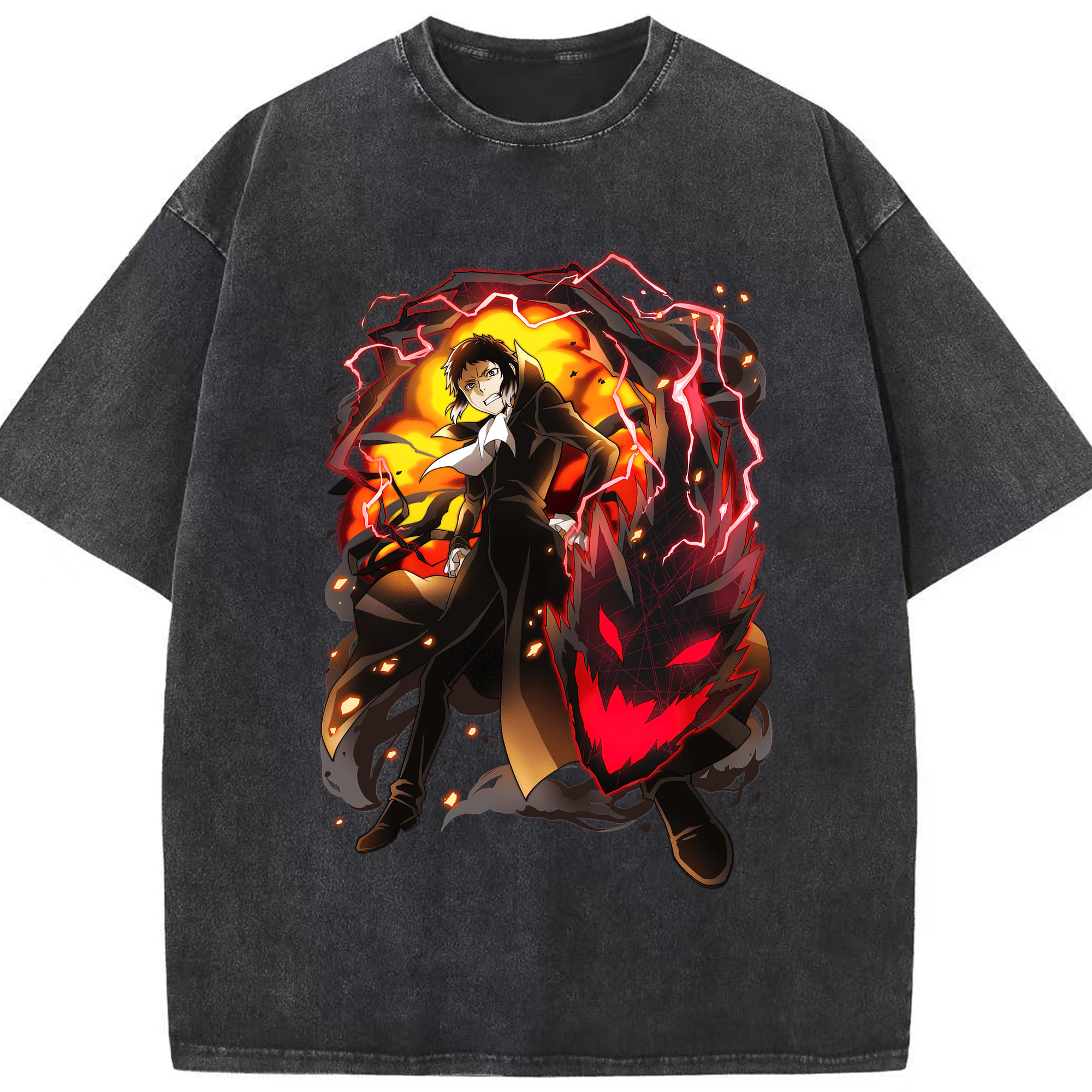 （画像用） 文豪ストレイドッグス Bungo Stray Dogs 綿100% ヴィンテージ風 半袖Tシャツ（フロントプリント）