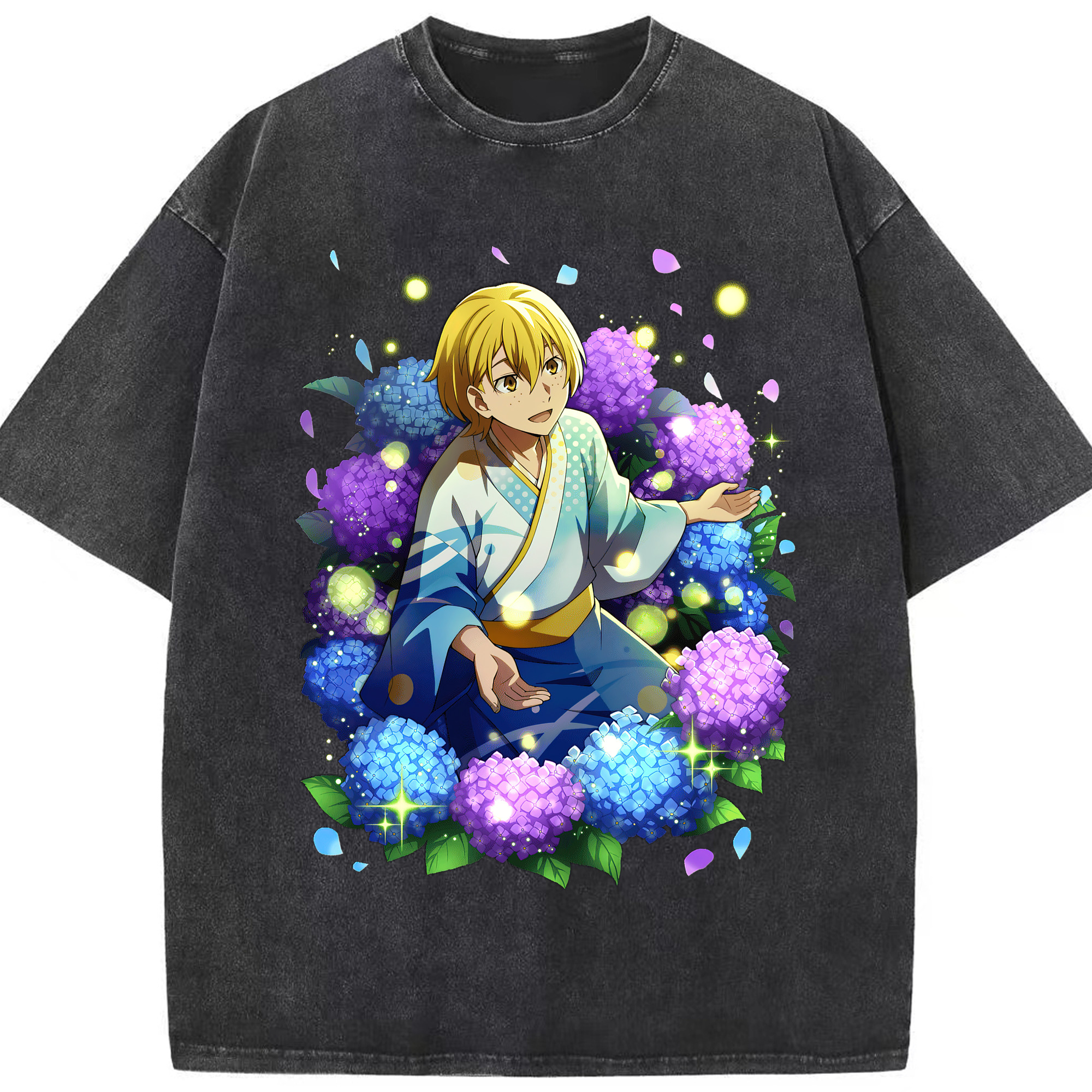 （画像用） 文豪ストレイドッグス Bungo Stray Dogs 綿100% ヴィンテージ風 半袖Tシャツ（フロントプリント）