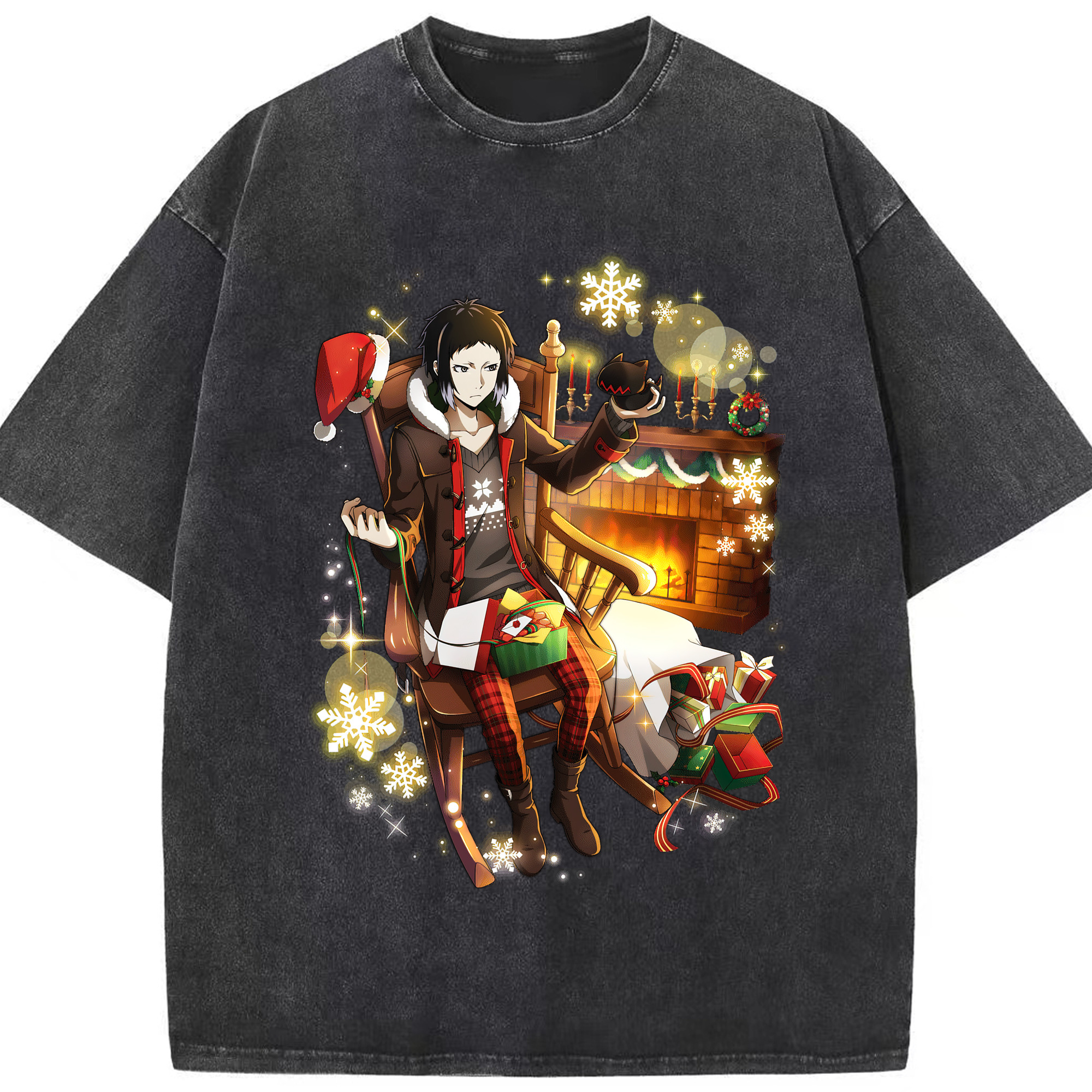 （画像用） 文豪ストレイドッグス Bungo Stray Dogs 綿100% ヴィンテージ風 半袖Tシャツ（フロントプリント）