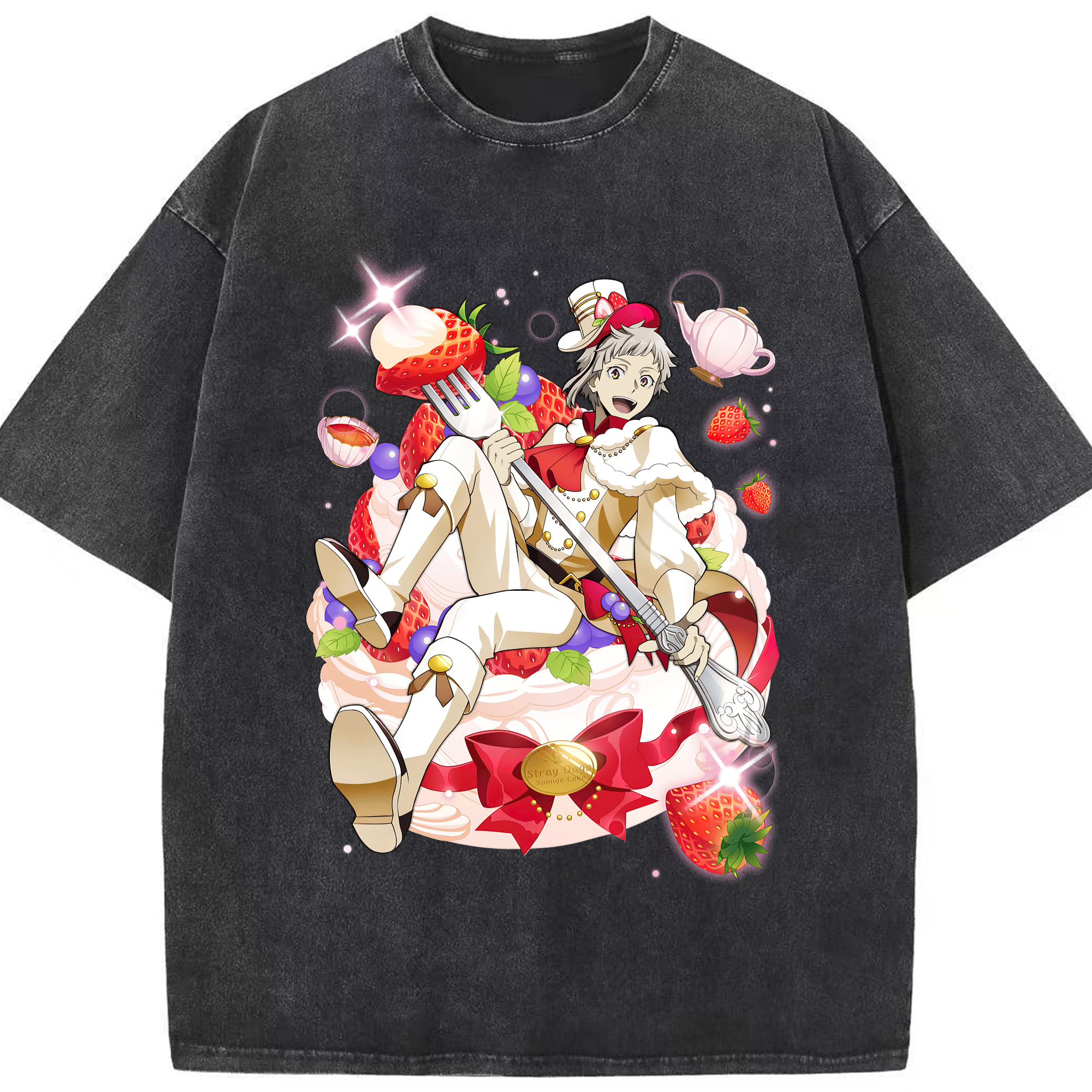 （画像用） 文豪ストレイドッグス Bungo Stray Dogs 綿100% ヴィンテージ風 半袖Tシャツ（フロントプリント）