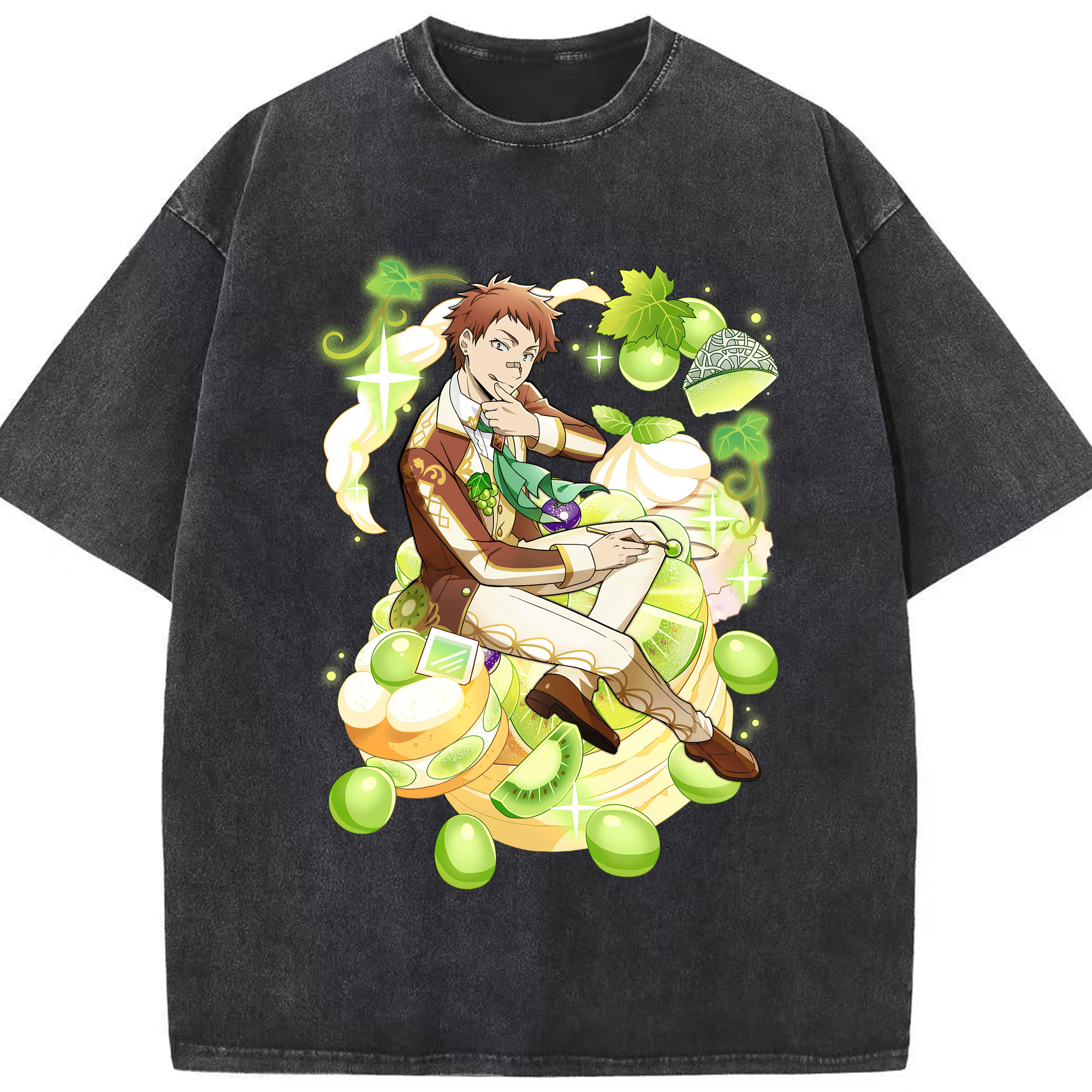 （画像用） 文豪ストレイドッグス Bungo Stray Dogs 綿100% ヴィンテージ風 半袖Tシャツ（フロントプリント）