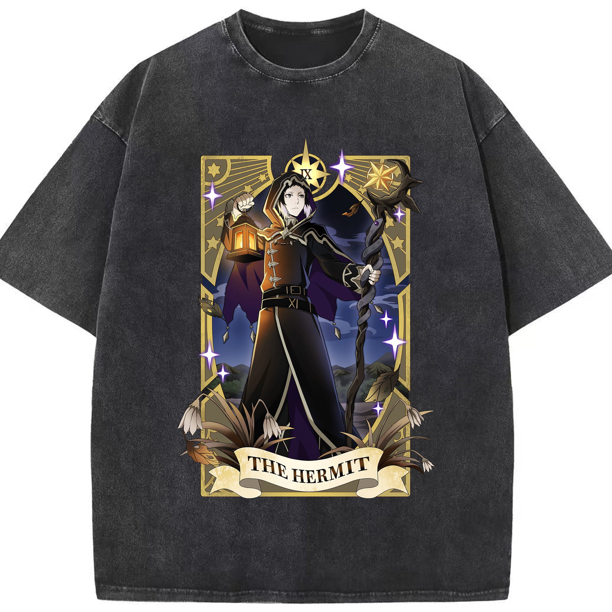 （画像用） 文豪ストレイドッグス Bungo Stray Dogs 綿100% ヴィンテージ風 半袖Tシャツ（フロントプリント）