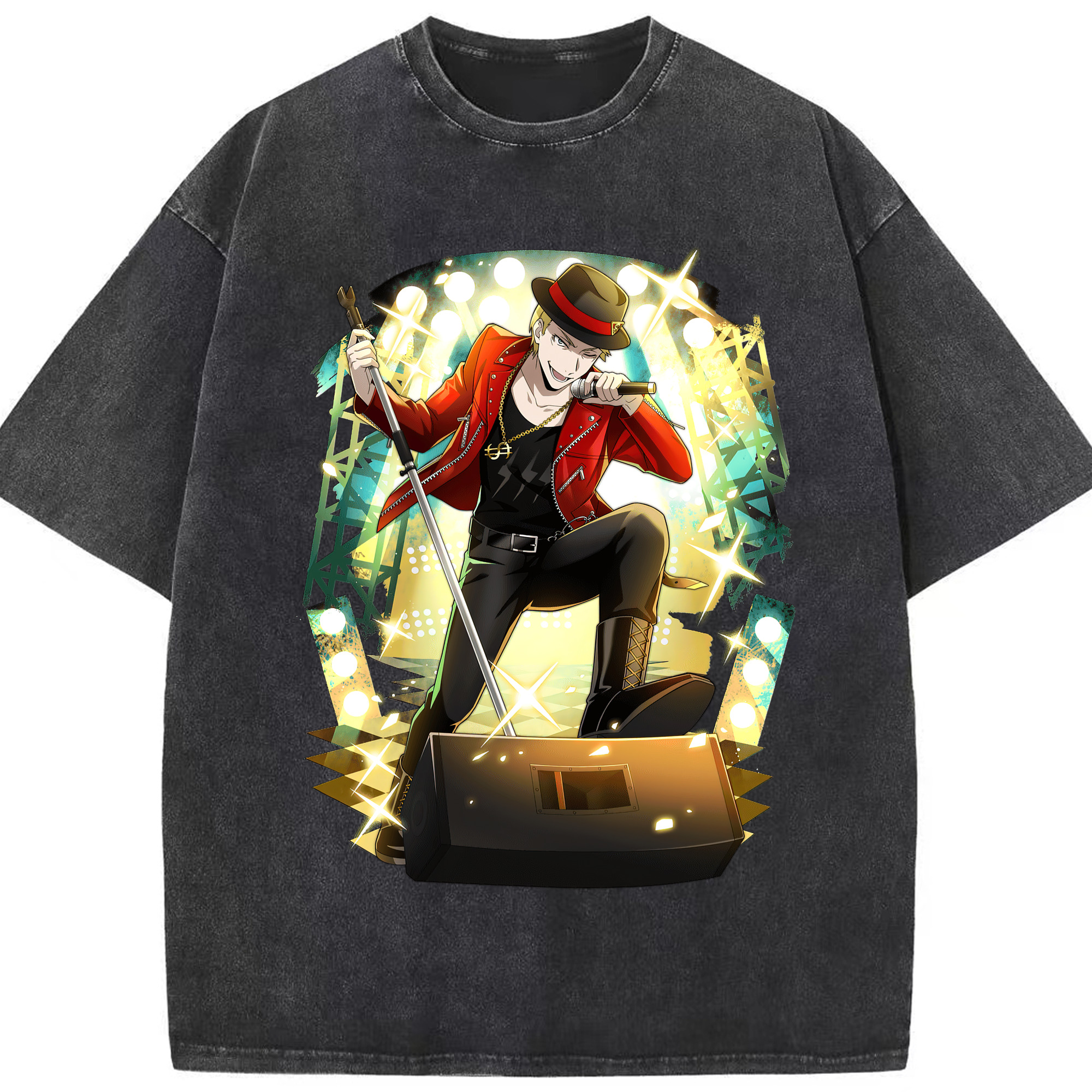 （画像用） 文豪ストレイドッグス Bungo Stray Dogs 綿100% ヴィンテージ風 半袖Tシャツ（フロントプリント）