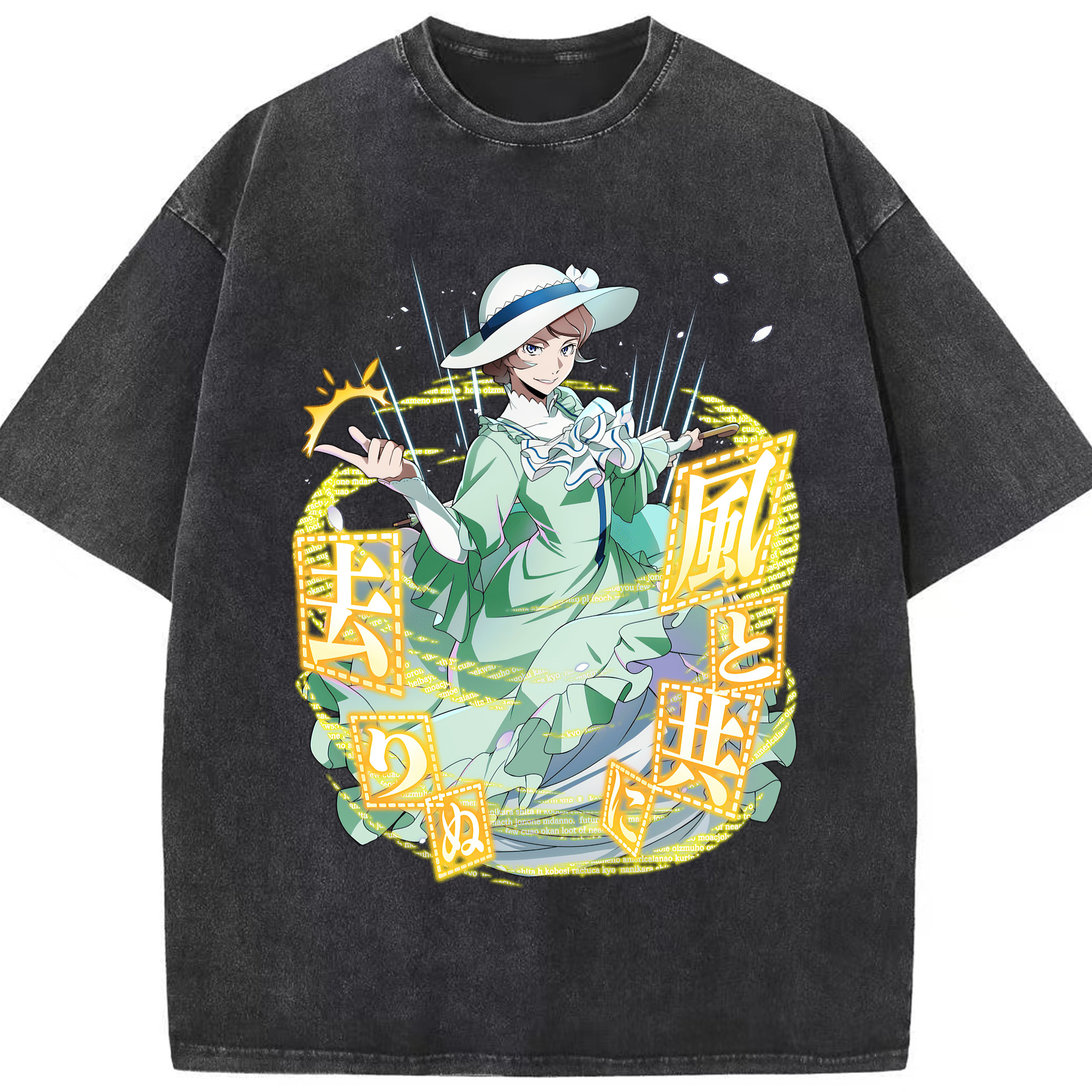 （画像用） 文豪ストレイドッグス Bungo Stray Dogs 綿100% ヴィンテージ風 半袖Tシャツ（フロントプリント）