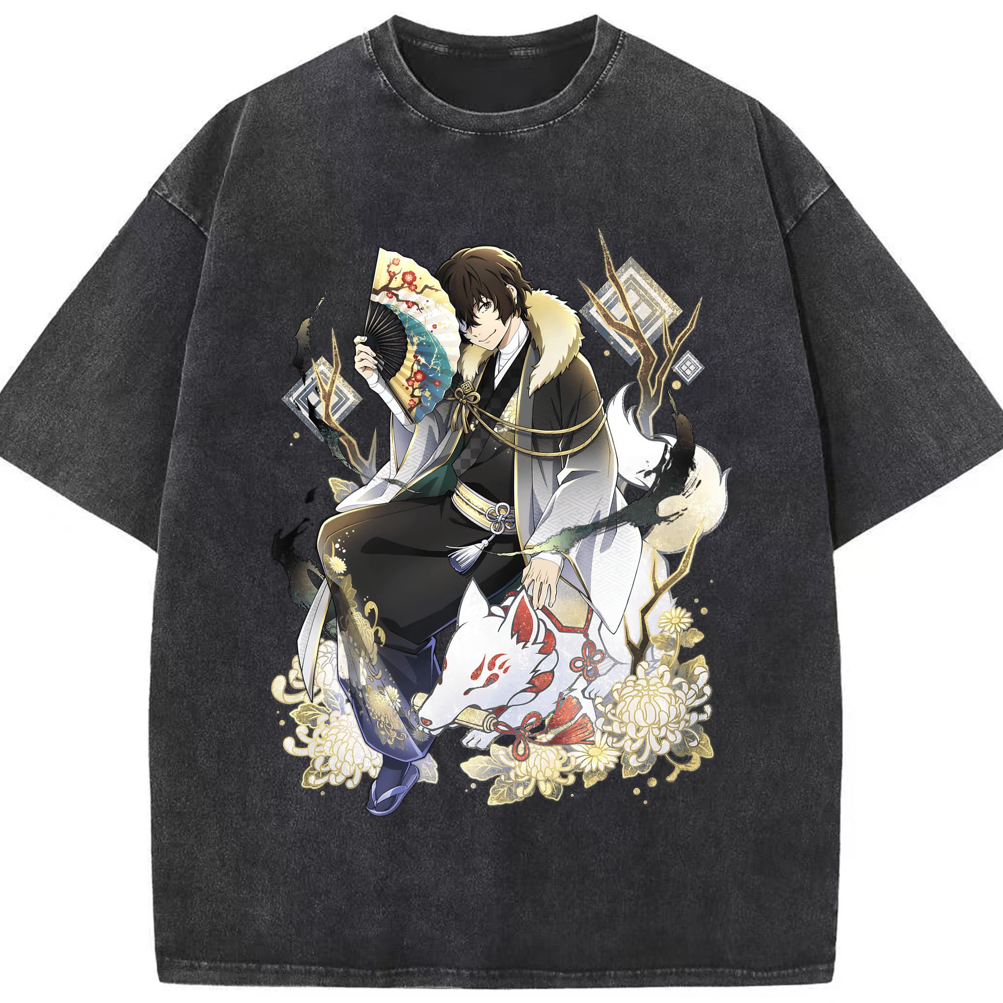 （画像用） 文豪ストレイドッグス Bungo Stray Dogs 綿100% ヴィンテージ風 半袖Tシャツ（フロントプリント）
