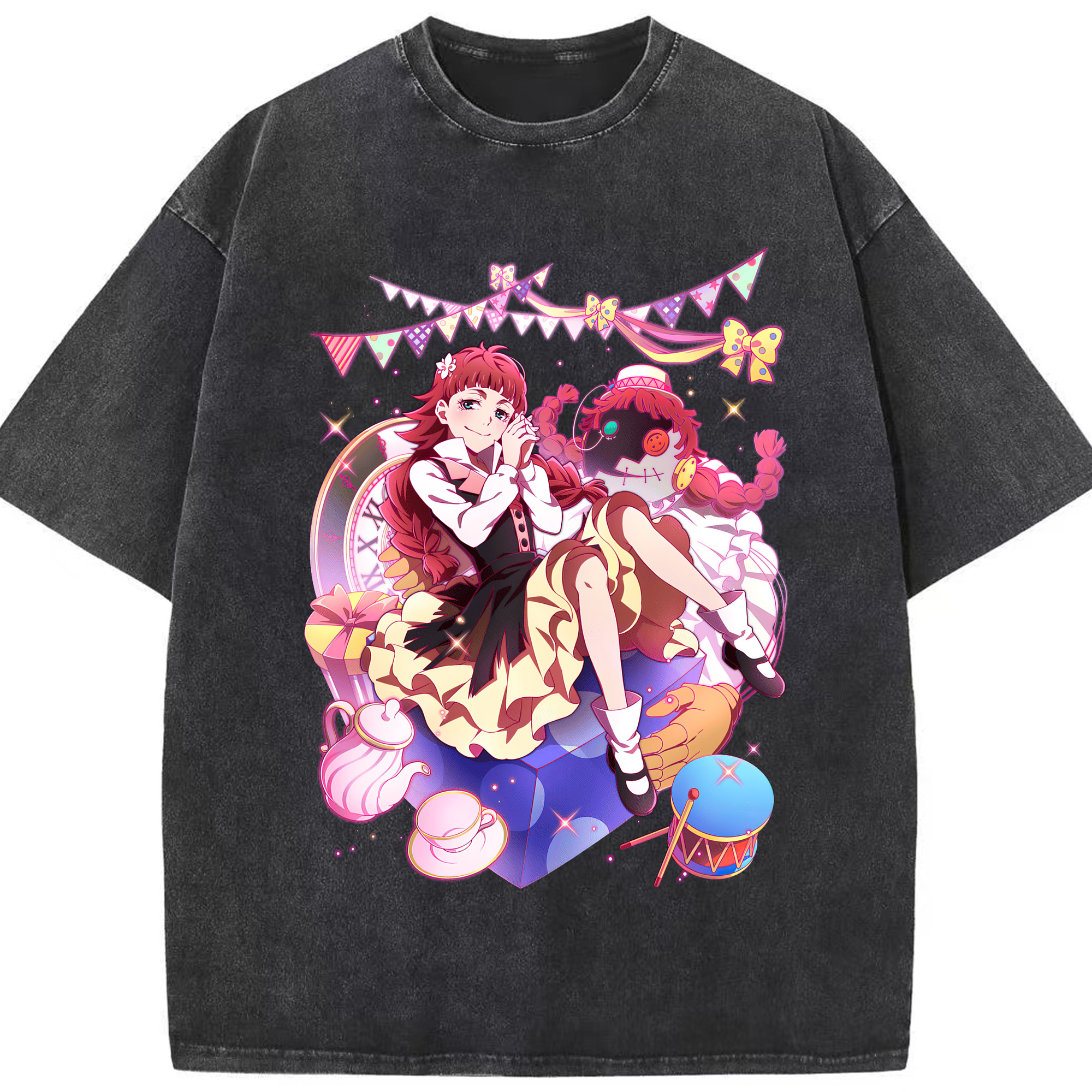 （画像用） 文豪ストレイドッグス Bungo Stray Dogs 綿100% ヴィンテージ風 半袖Tシャツ（フロントプリント）