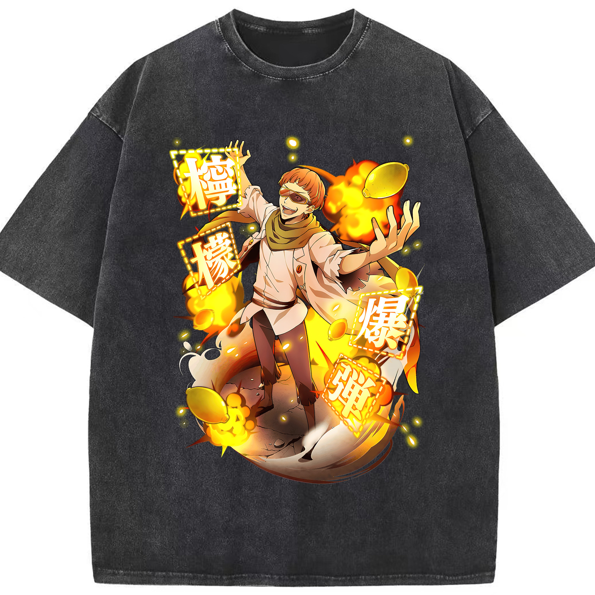 （画像用） 文豪ストレイドッグス Bungo Stray Dogs 綿100% ヴィンテージ風 半袖Tシャツ（フロントプリント）