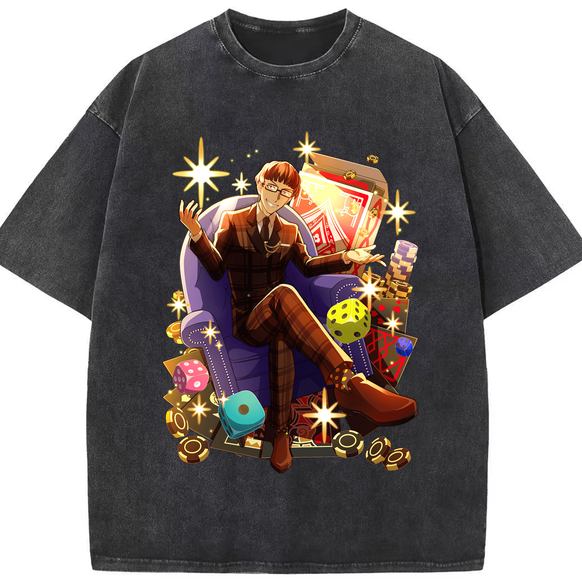（画像用） 文豪ストレイドッグス Bungo Stray Dogs 綿100% ヴィンテージ風 半袖Tシャツ（フロントプリント）