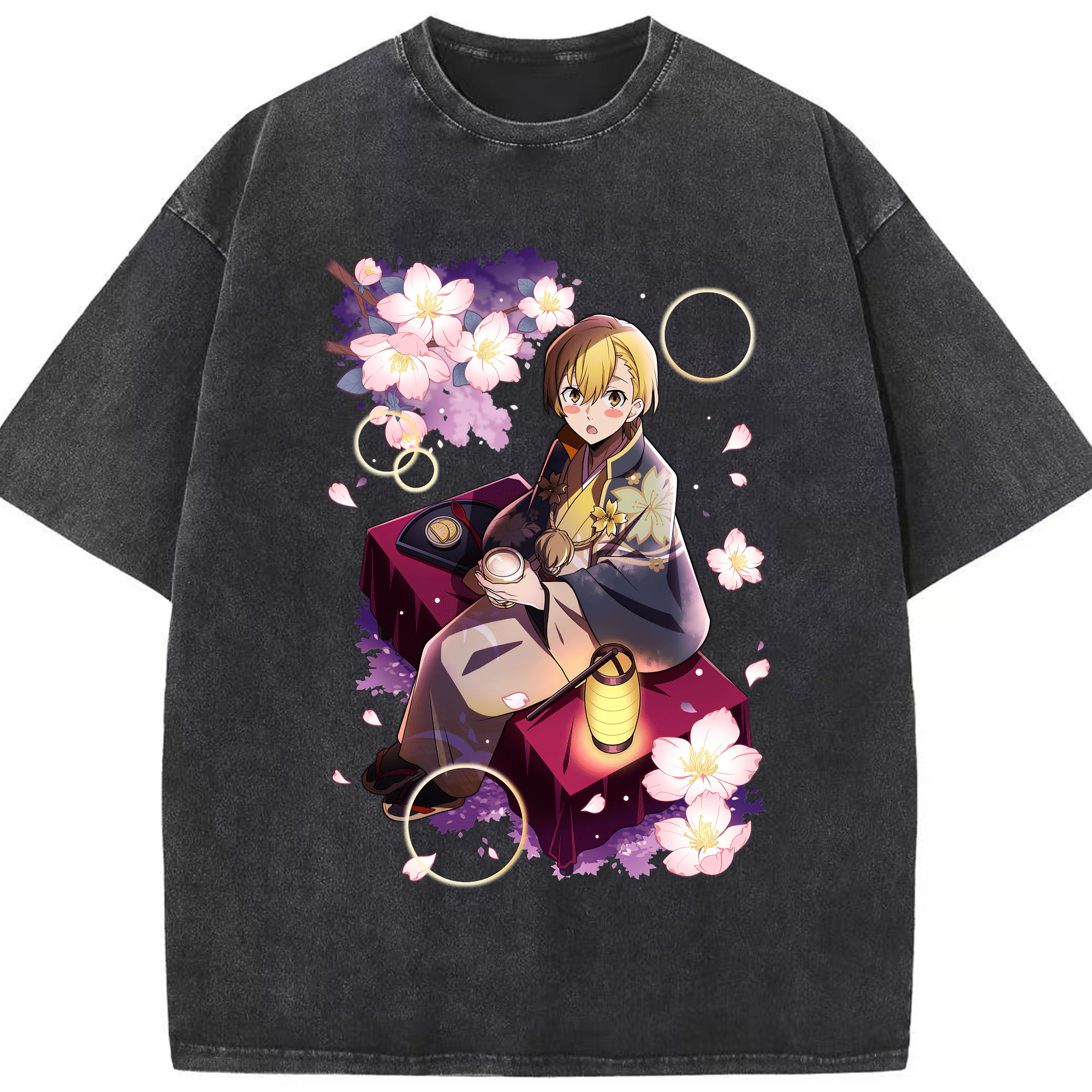（画像用） 文豪ストレイドッグス Bungo Stray Dogs 綿100% ヴィンテージ風 半袖Tシャツ（フロントプリント）